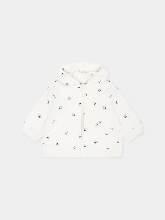 Felpa avorio per neonata con ciliegie,Bonpoint,S05XSWK00002 672