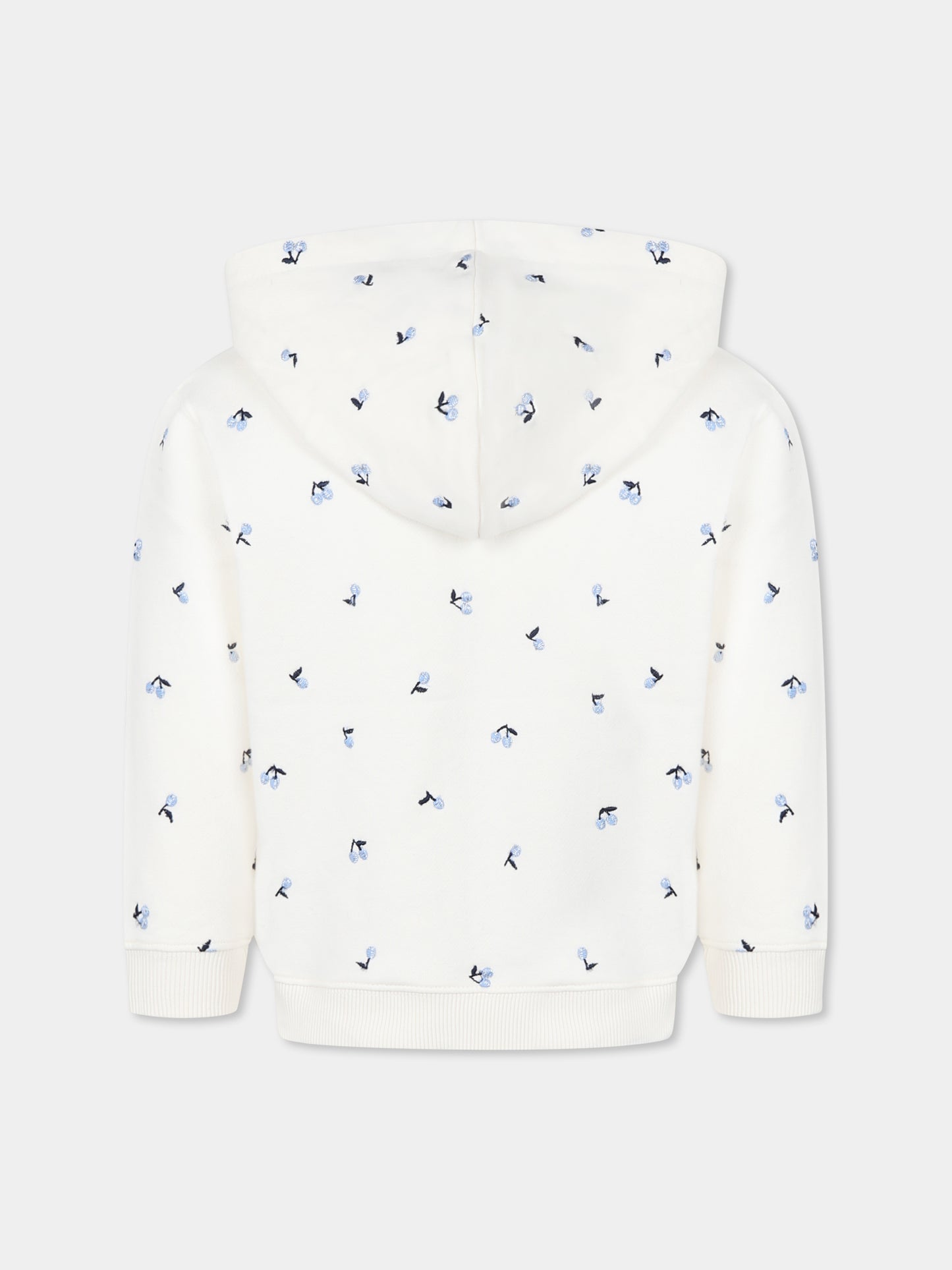 Felpa avorio per bambina con ciliegie,Bonpoint,S05GSWK00008 672