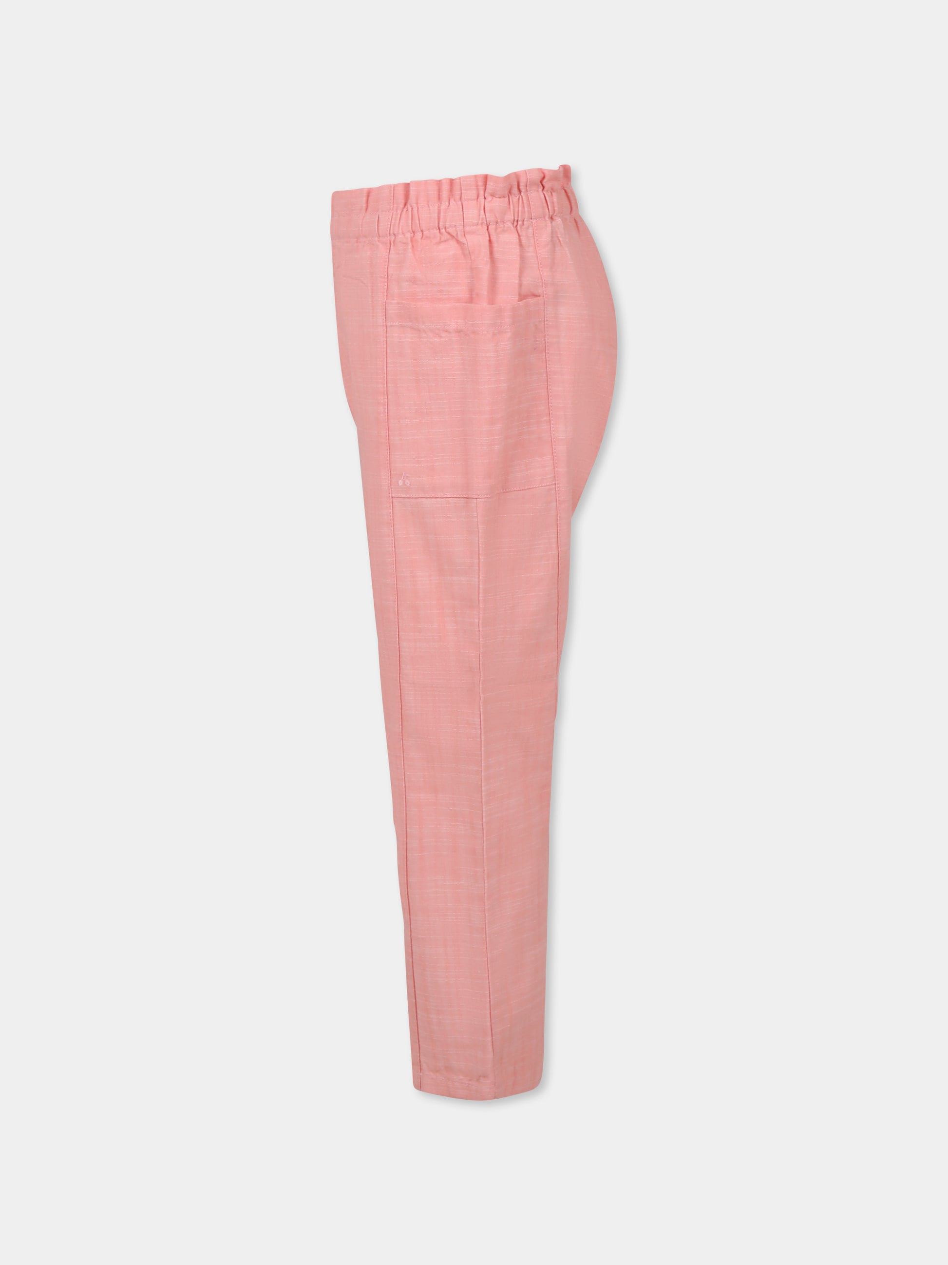 Pantaloni rosa per bambina con ciliegie,Bonpoint,S05GPAW00006 023C