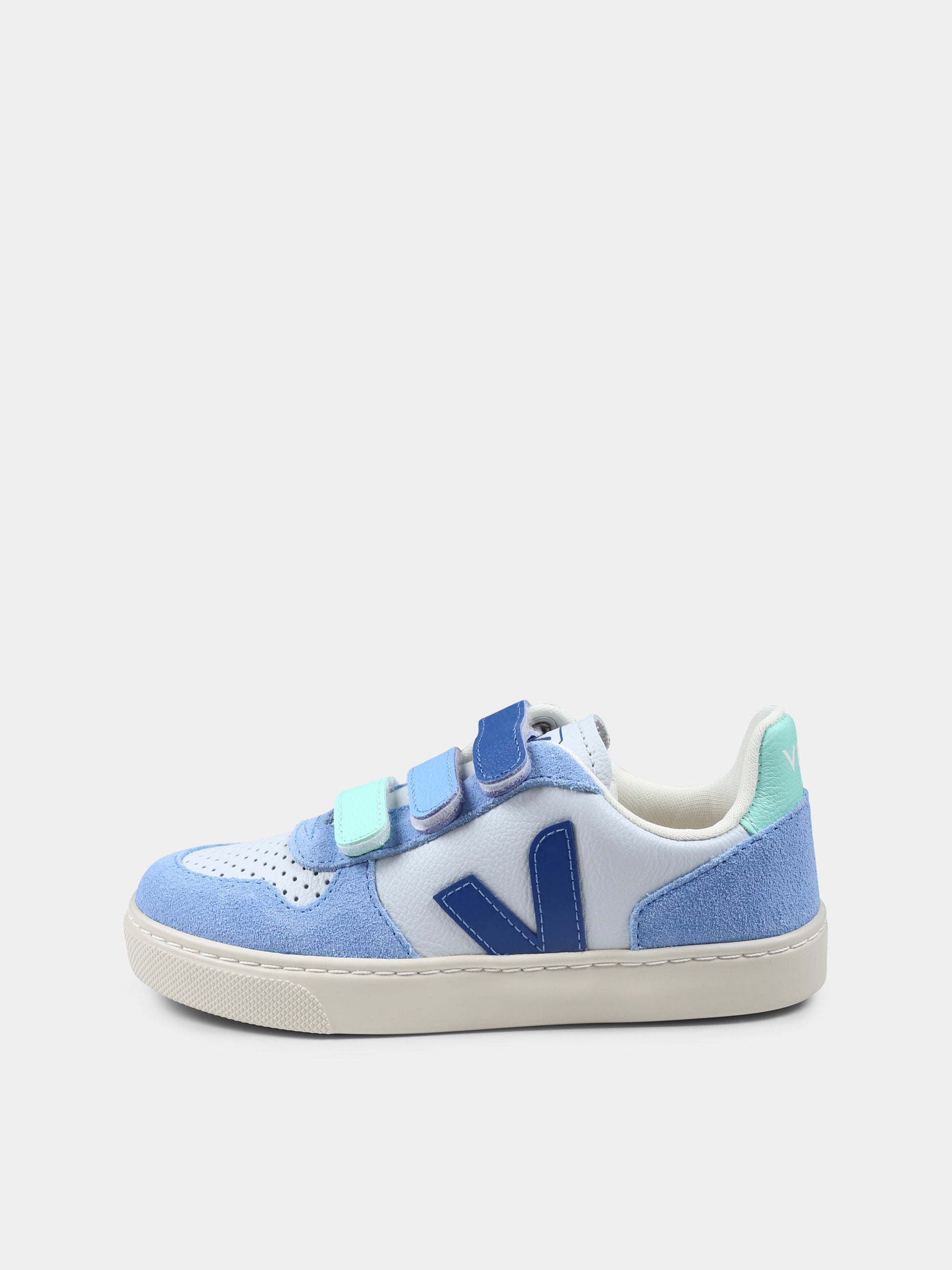Sneakers celeste per bambino con logo,Veja,CV0520613C