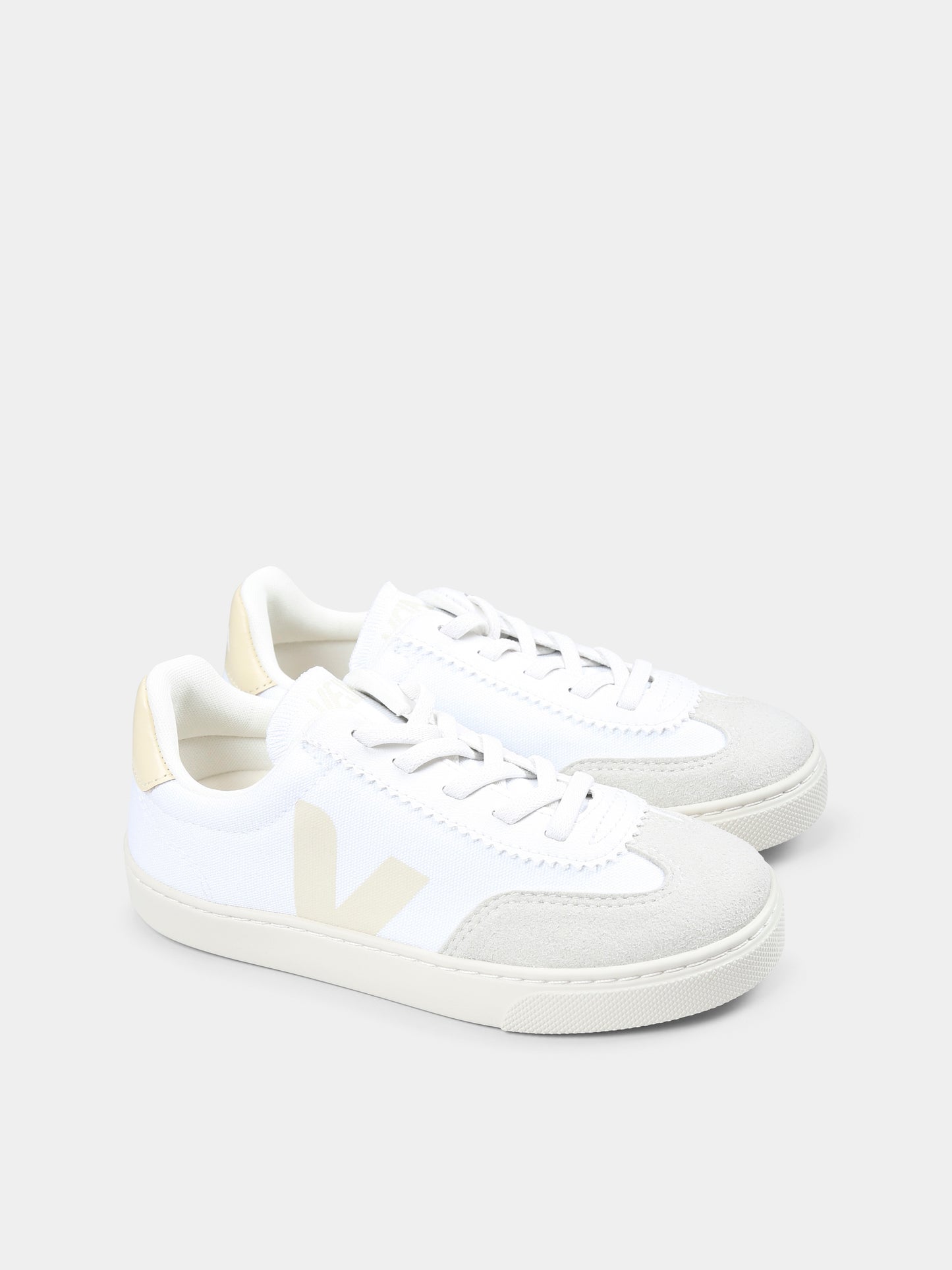 Sneakers bianche per bambini con logo,Veja,SY0120626C