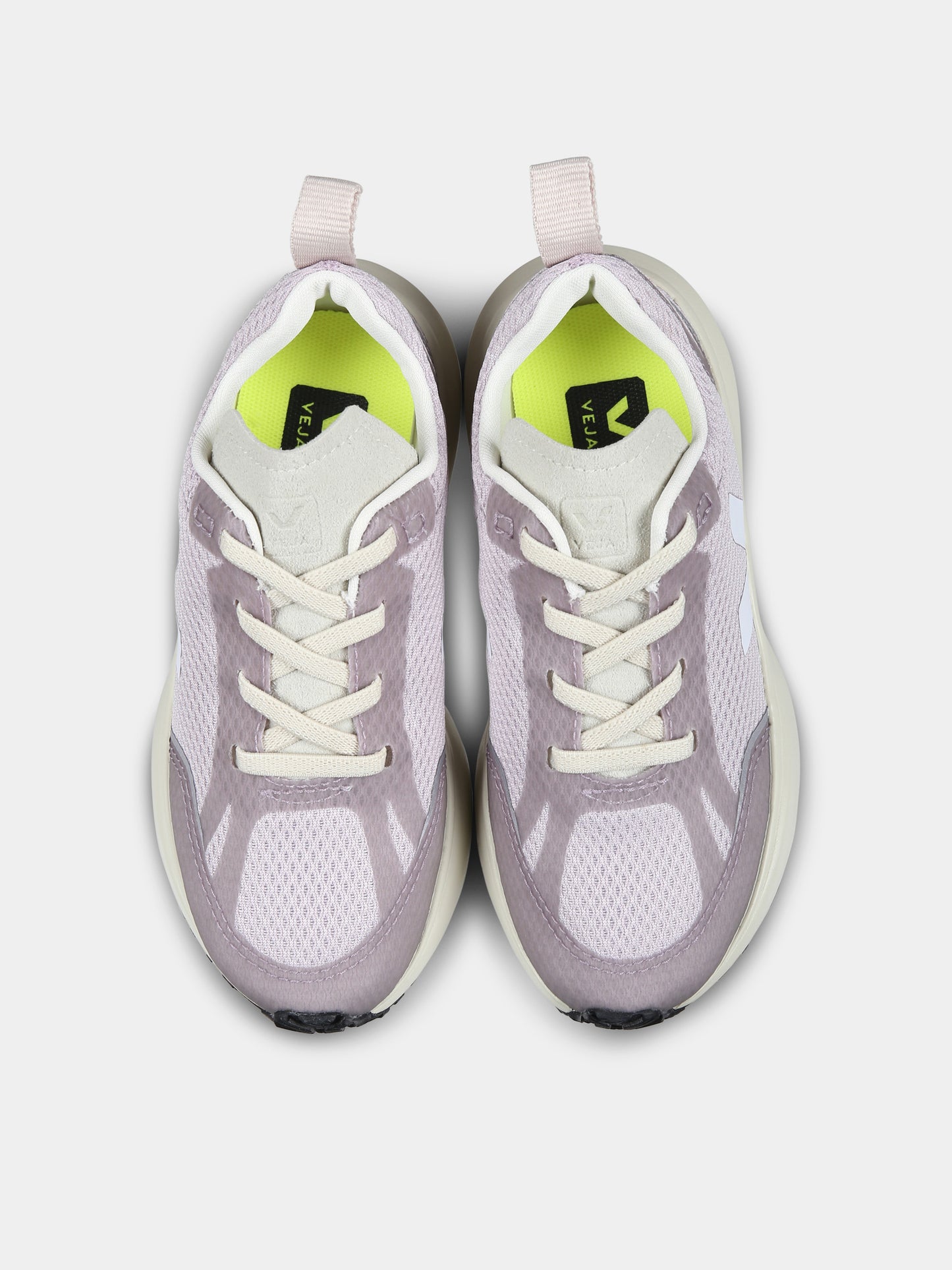 Purple sneakers for girl with logo