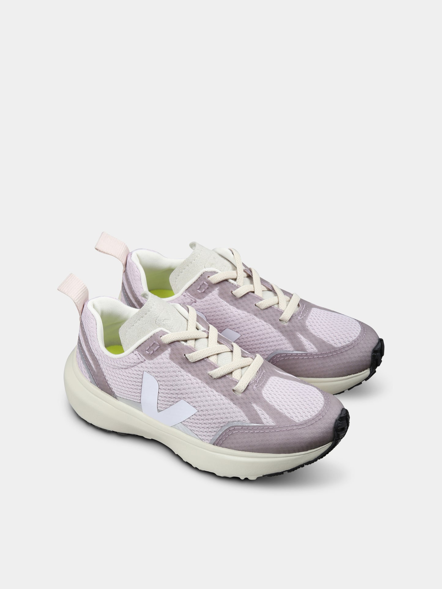 Purple sneakers for girl with logo