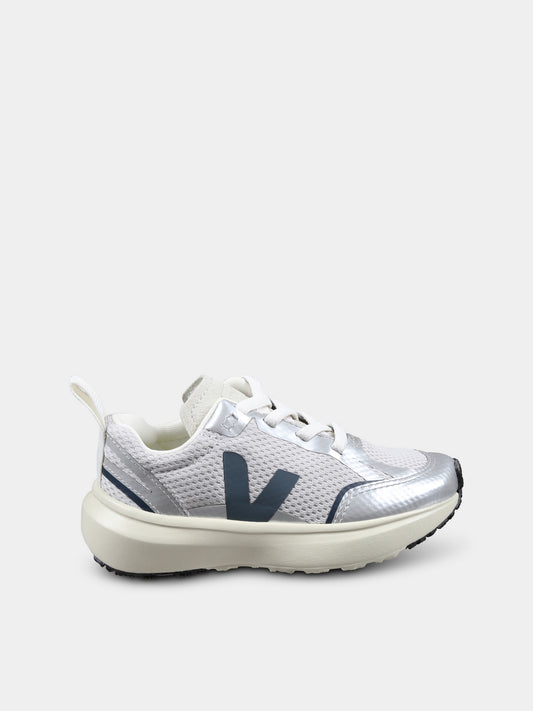 Grey sneakers for boy with logo