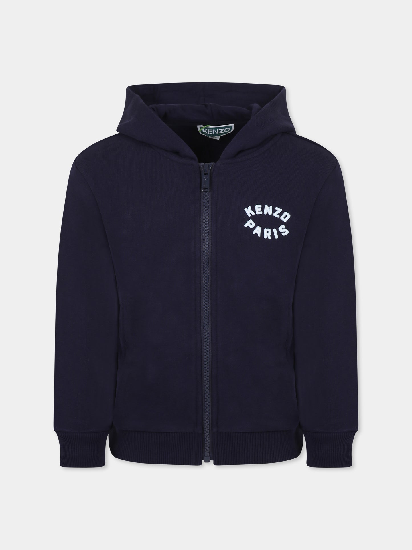 Felpa blu per bambini con logo,Kenzo Kids,K61176 848