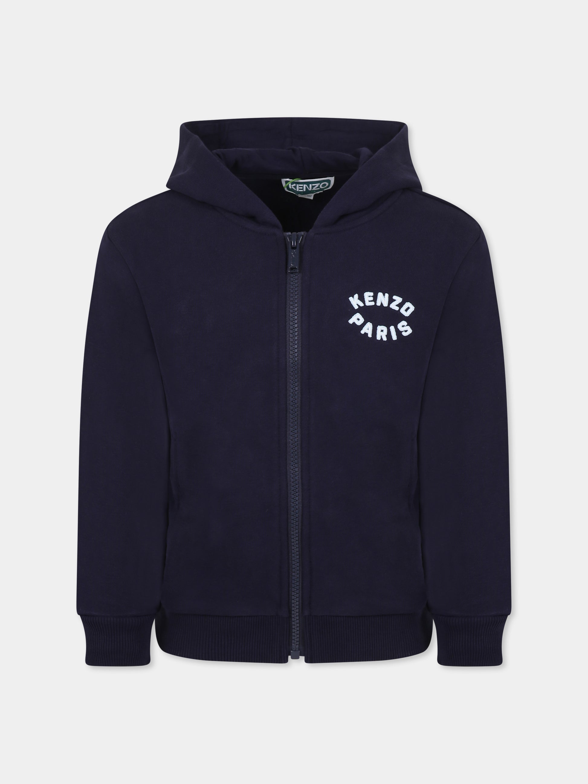 Felpa blu per bambini con logo,Kenzo Kids,K61176 848