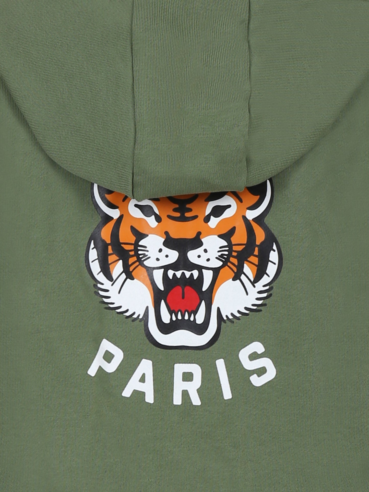 Felpa verde per bambini con Lucky Tiger,Kenzo Kids,K61190 64S