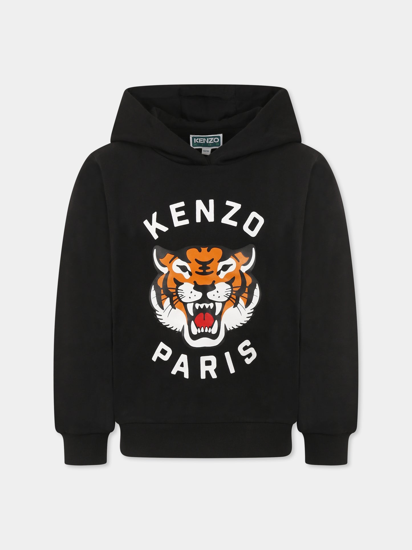 Felpa grigia per bambini con Lucky Tiger,Kenzo Kids,K61124 095
