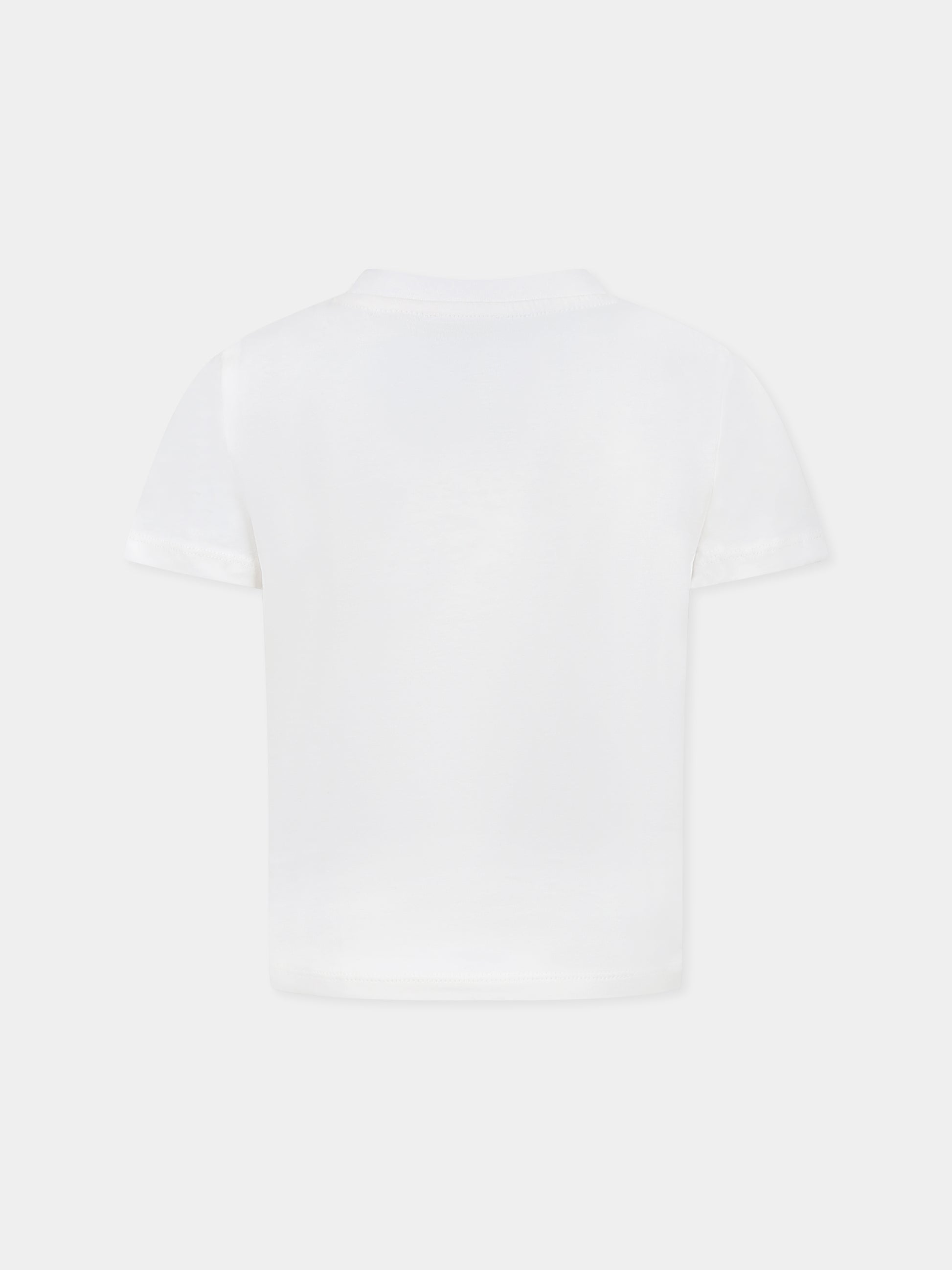 T-shirt avorio per bambini con logo,Kenzo Kids,K61142 117