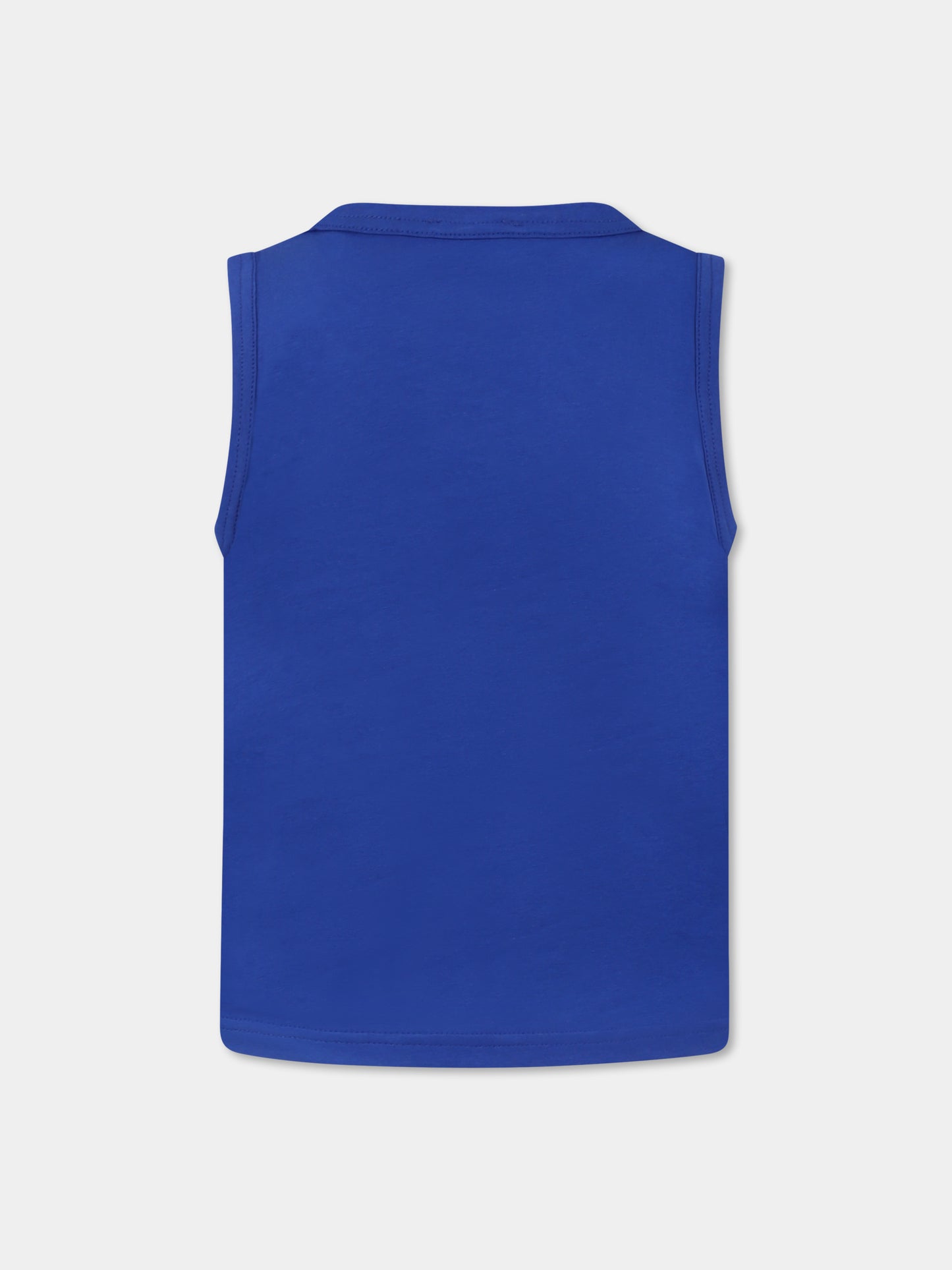 Blue tank top for boy with gecko