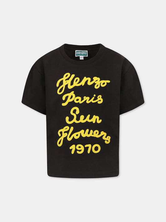 T-shirt grigia per bambino con logo,Kenzo Kids,K61152 095