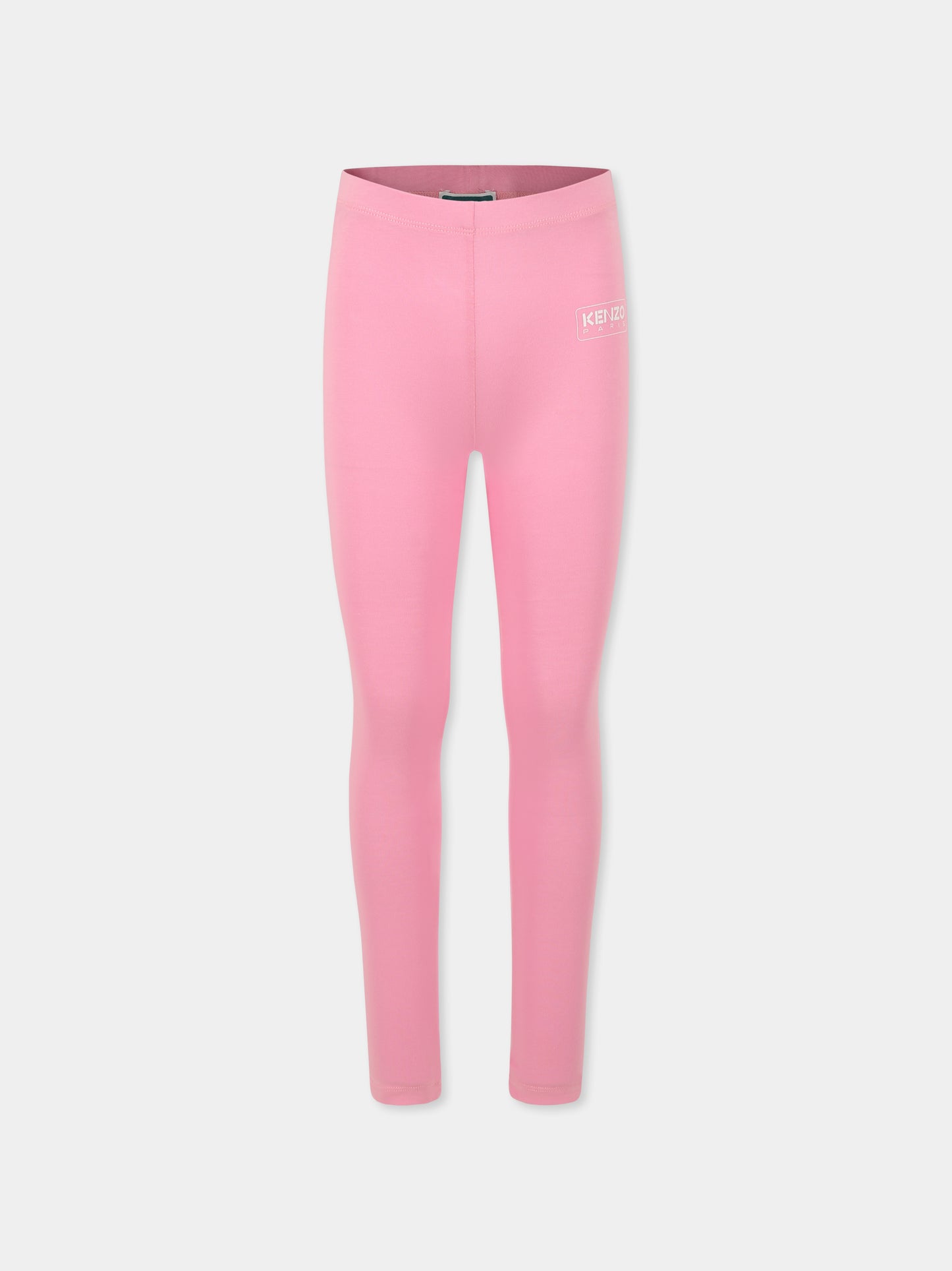 Leggings rosa per bambina con logo,Kenzo Kids,K61003 465