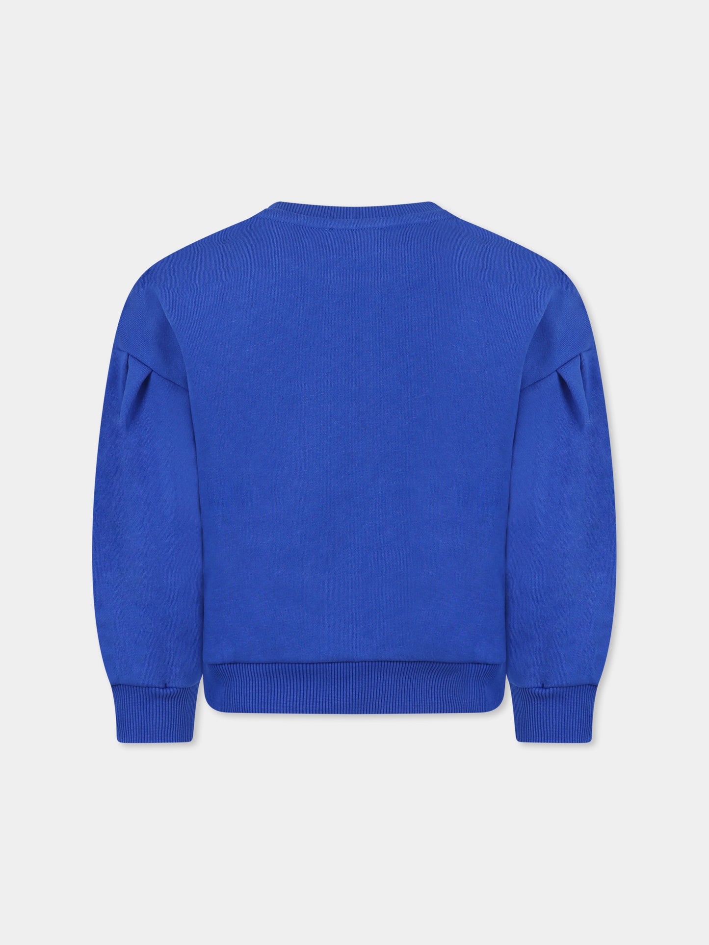 Felpa blu per bambina con Lucky Tiger,Kenzo Kids,K60979 829