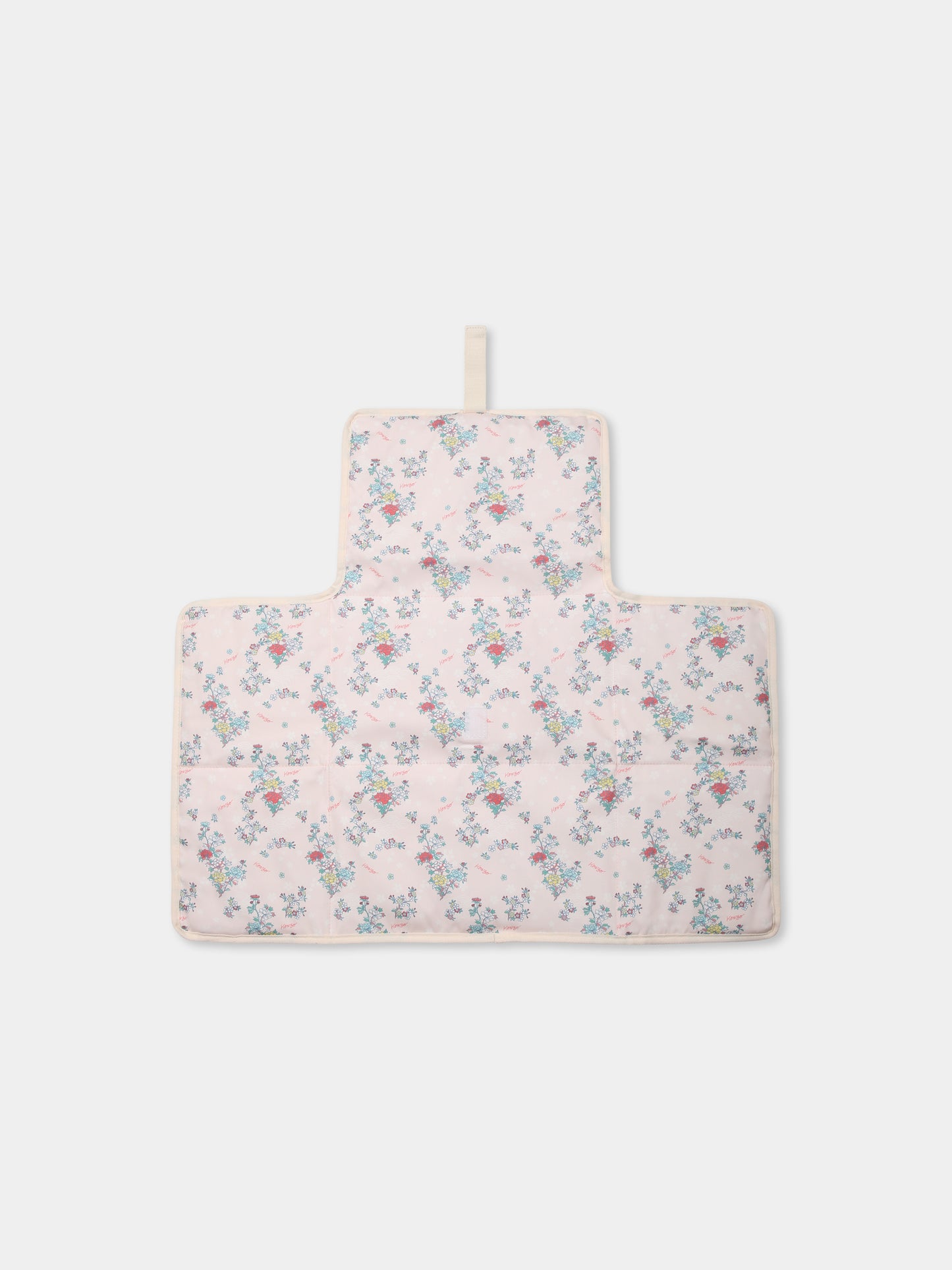 Borsa mamma rosa per neonata con logo e motivo floreale,Kenzo Kids,K60876 47R