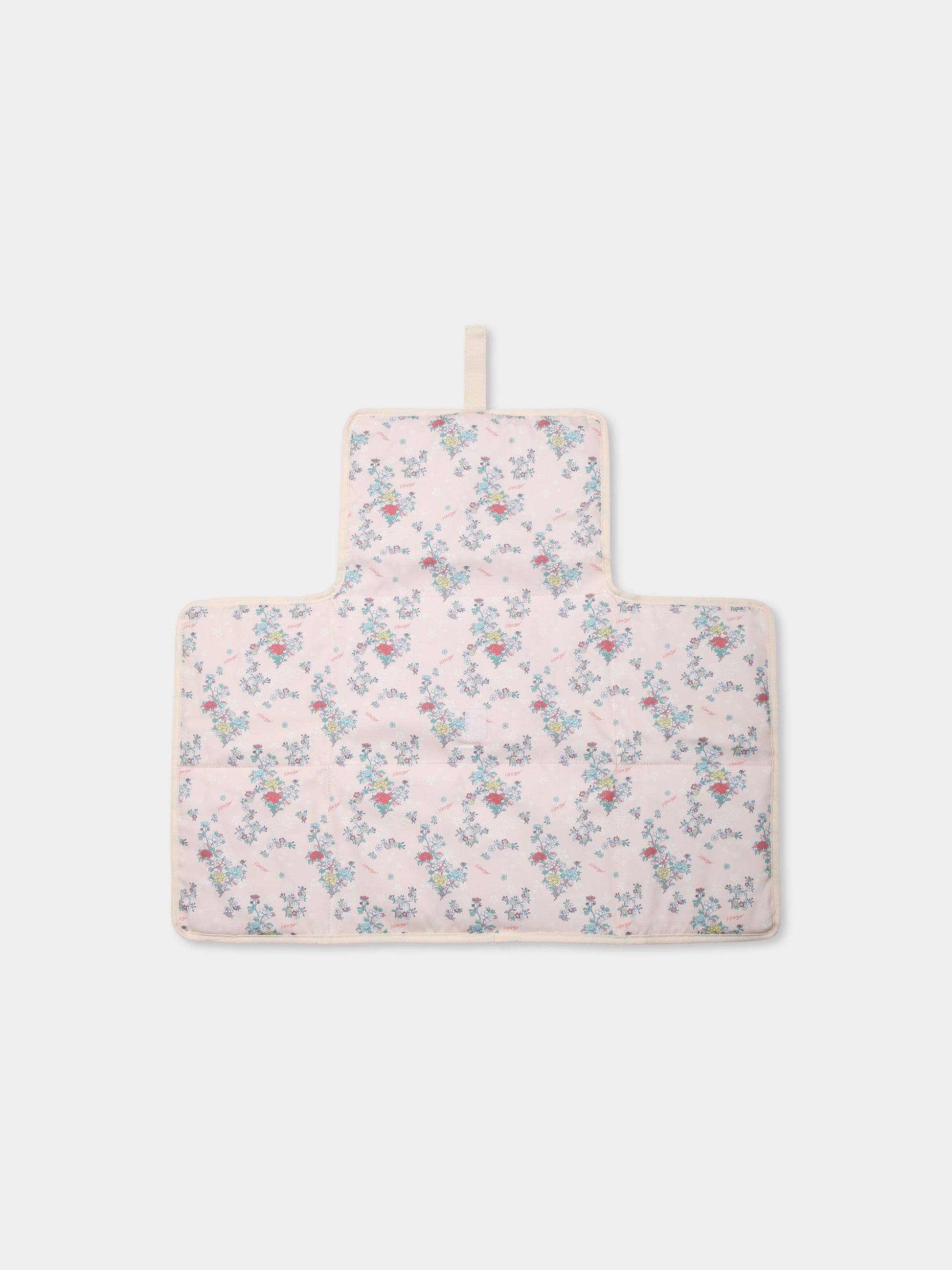Borsa mamma rosa per neonata con logo e motivo floreale,Kenzo Kids,K60876 47R