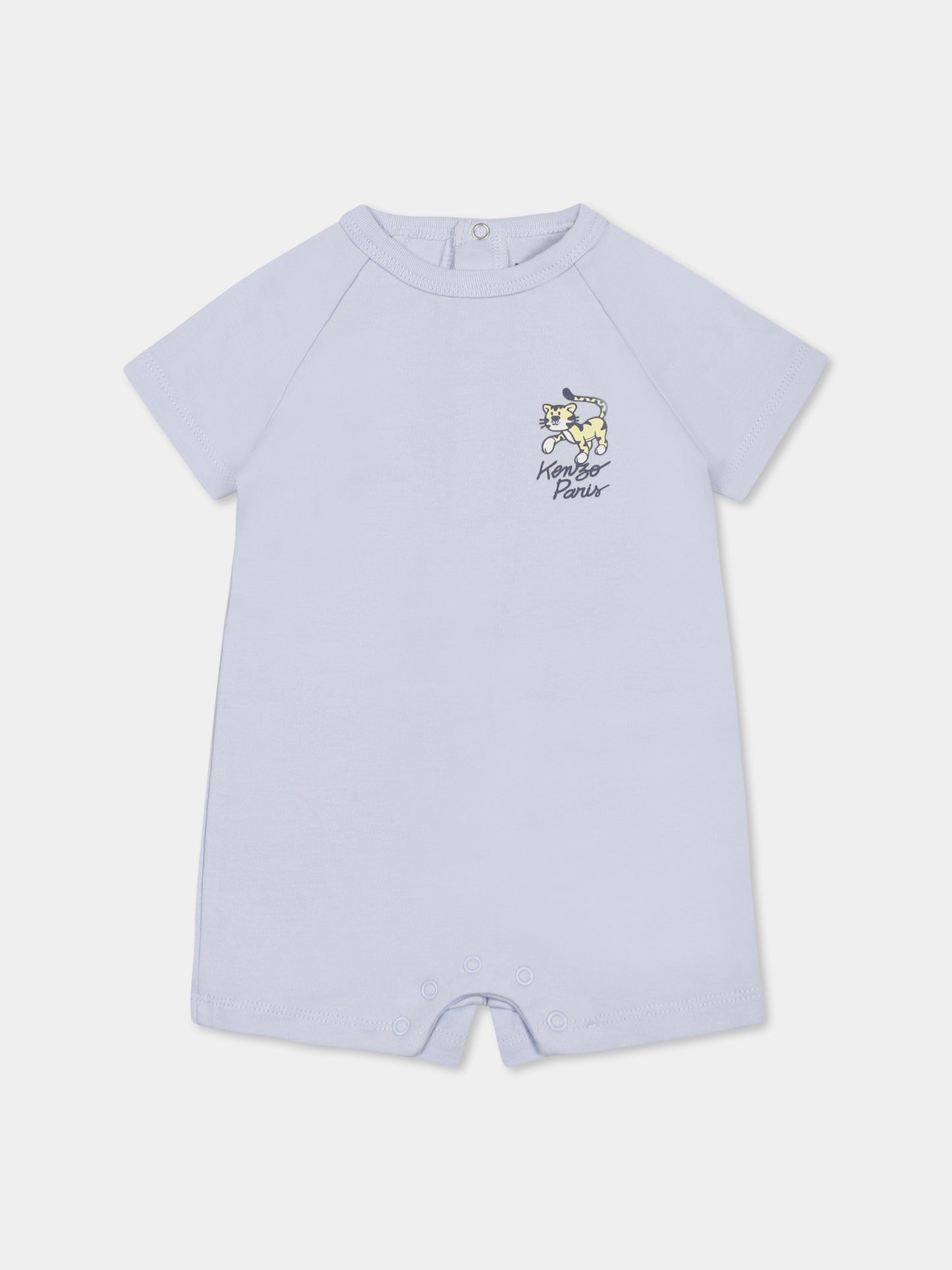 Pagliaccetto celeste per neonato con tigre,Kenzo Kids,K60854 771