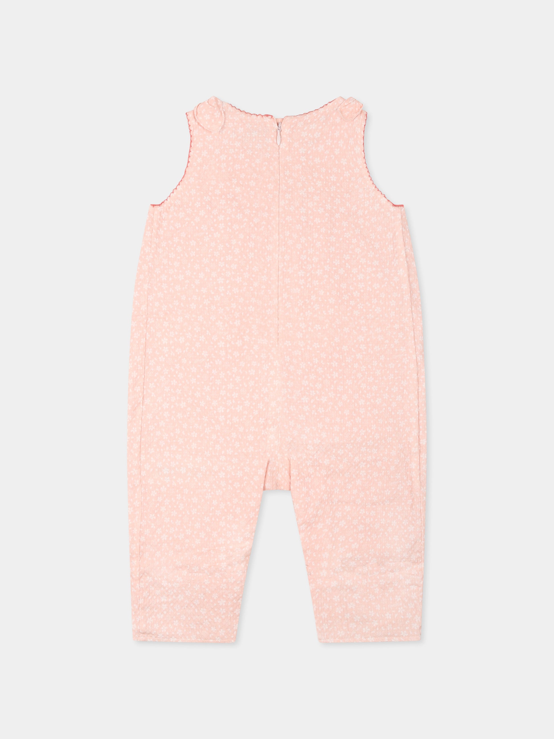 Pagliaccetto rosa per neonata con stampa floreale,Kenzo Kids,K60842 47R