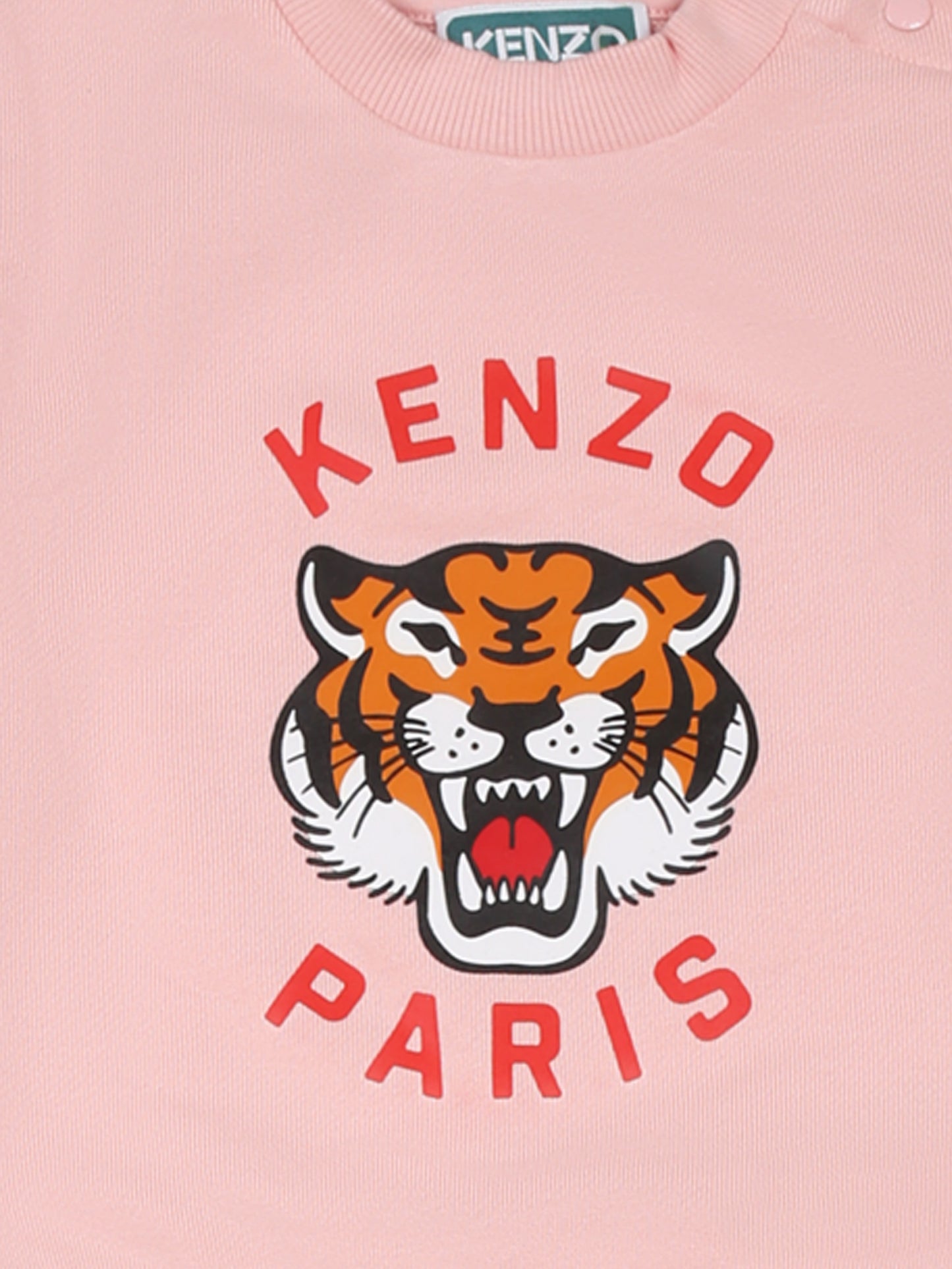 Pink suit for baby girl with Licky Tiger