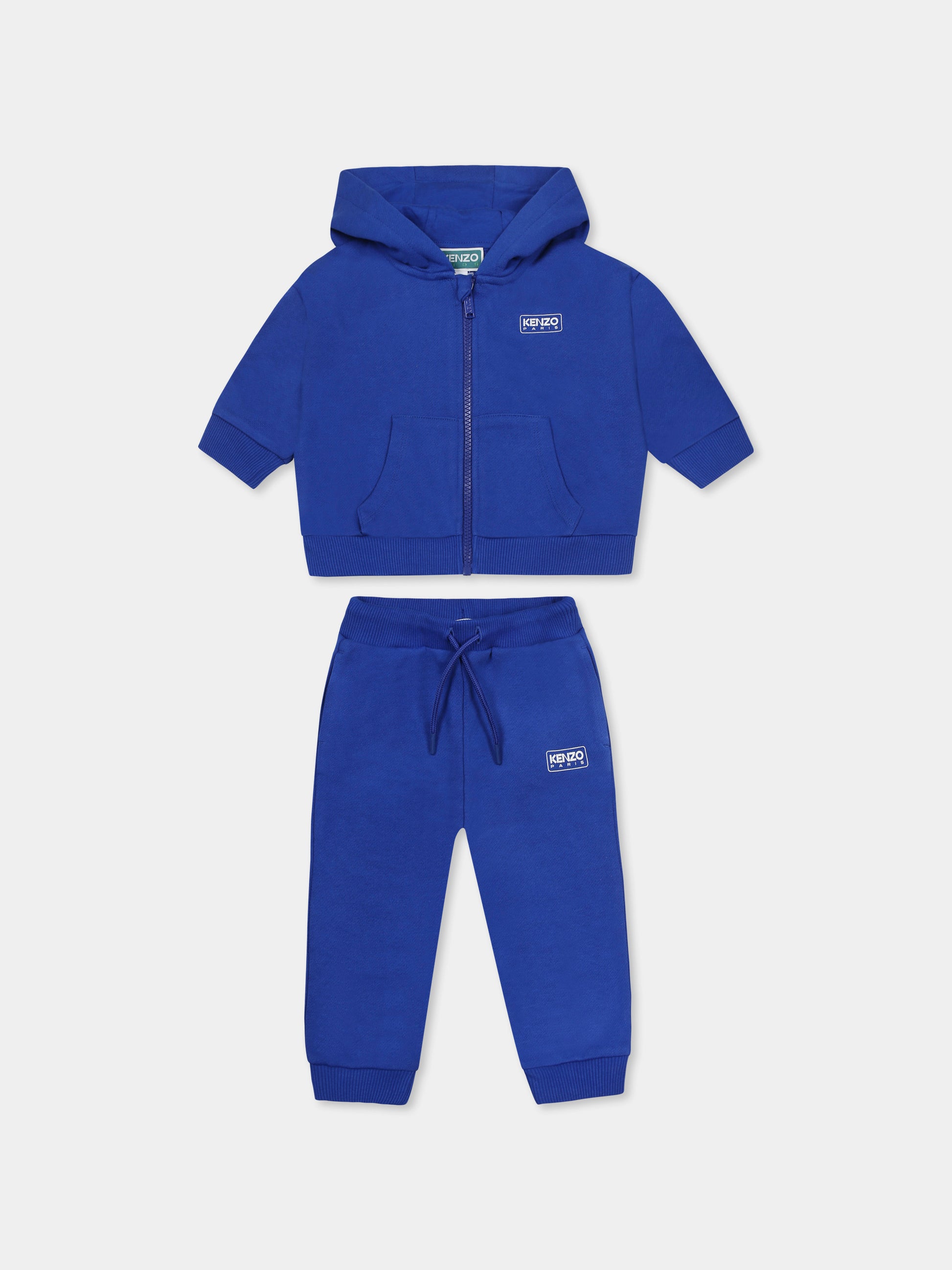 Completo blu per neonato con logo,Kenzo Kids,K60962 829