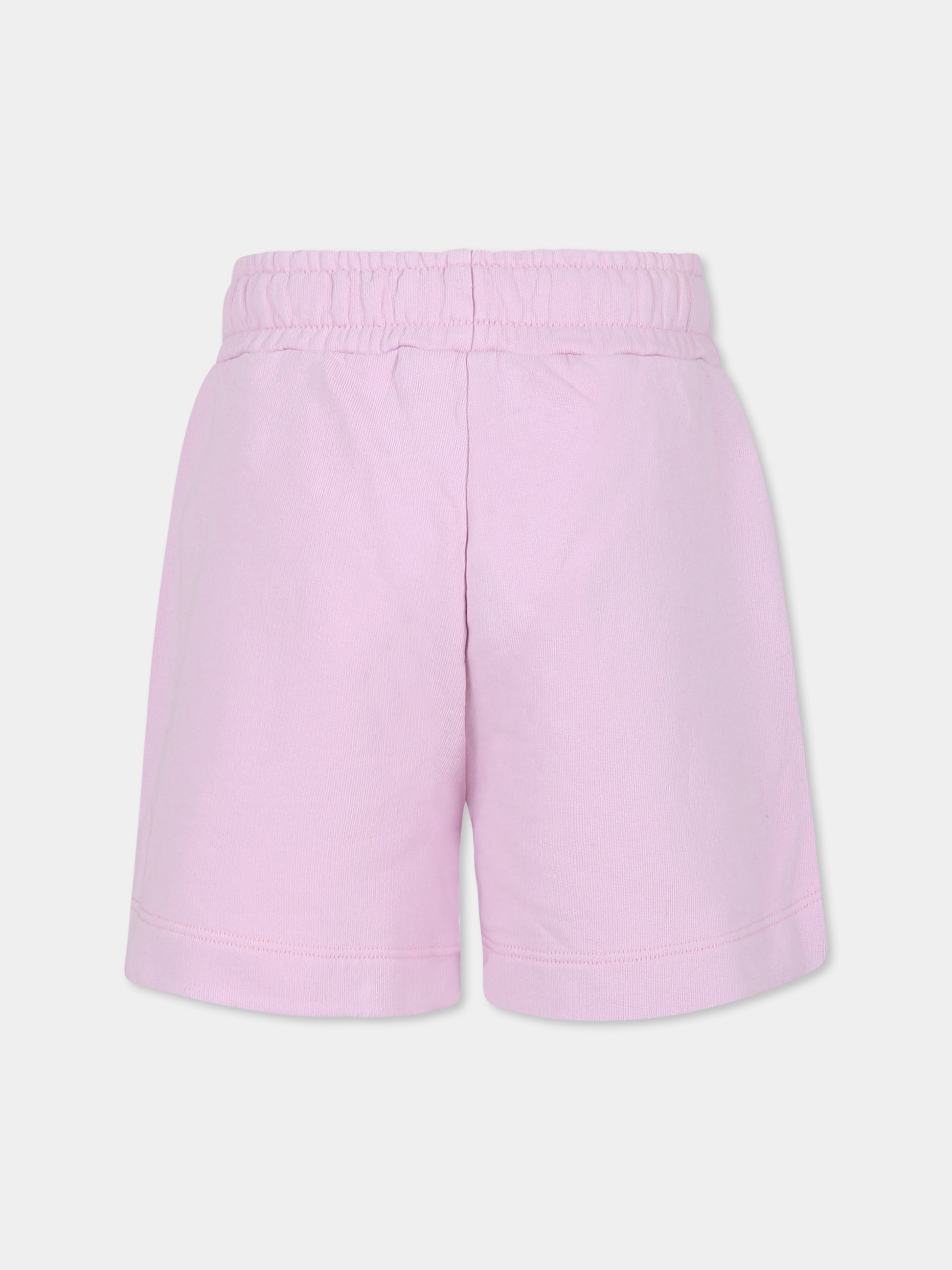 Shorts rosa per bambina con smile,Barrow,S4BKJGSH042 BW014