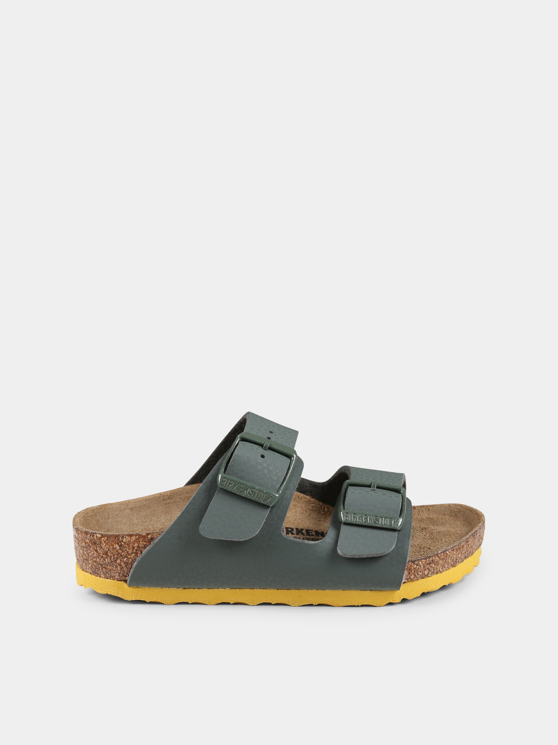 Sandali verdi Ariziona Kids per bambino con logo,Birkenstock,1029449 ARIZONA