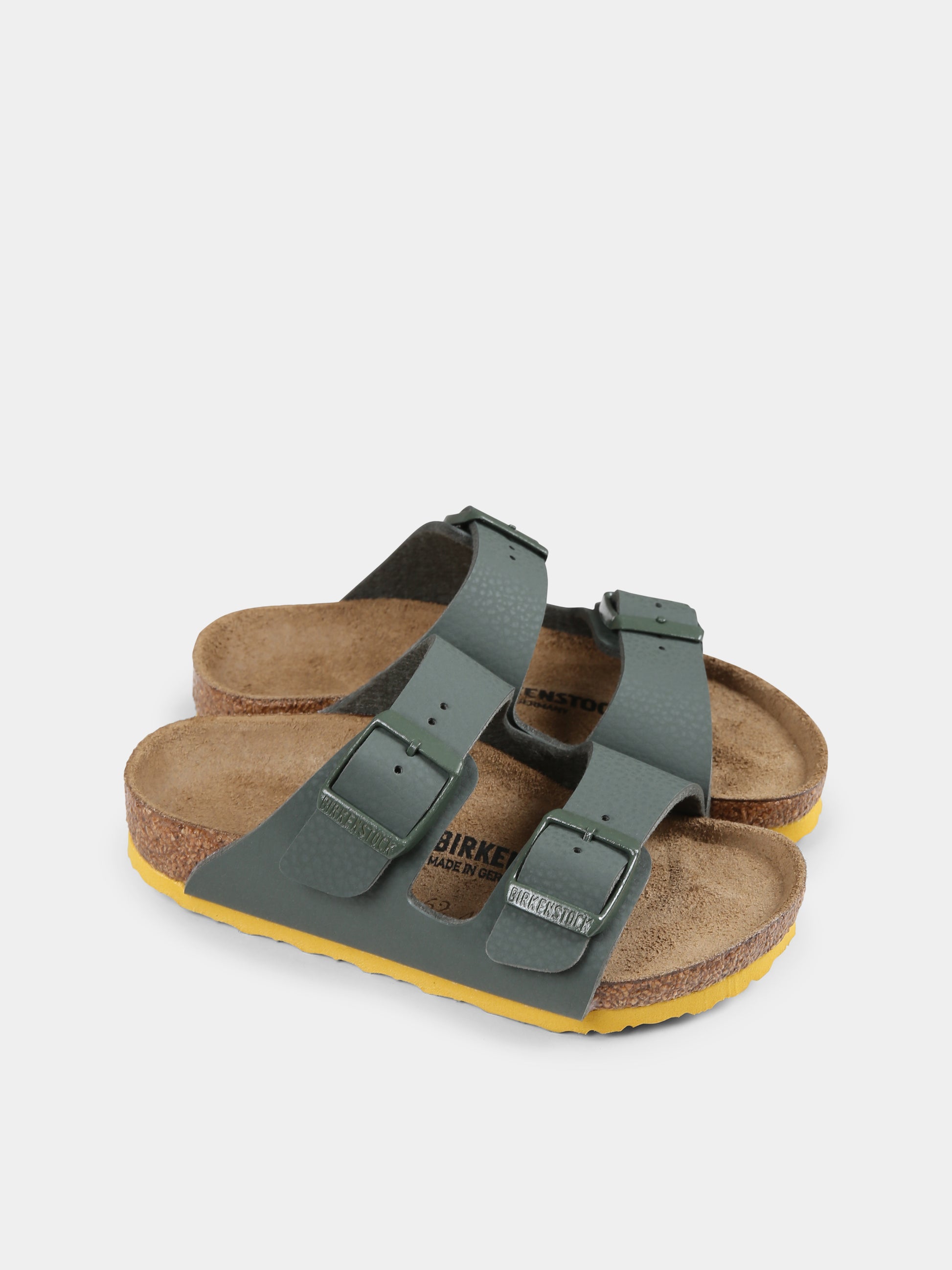 Sandali verdi Ariziona Kids per bambino con logo,Birkenstock,1029449 ARIZONA