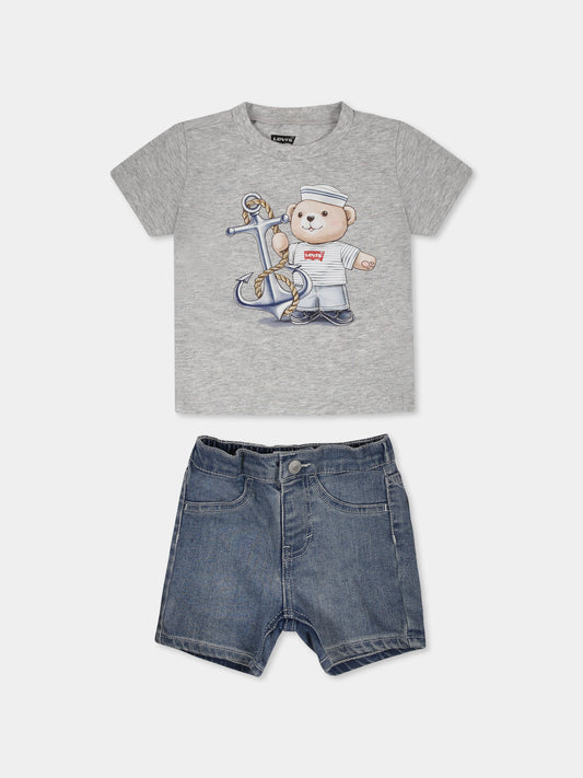 Completo multicolor per neonato con orsetto,Levi's Kids,M693 G2H