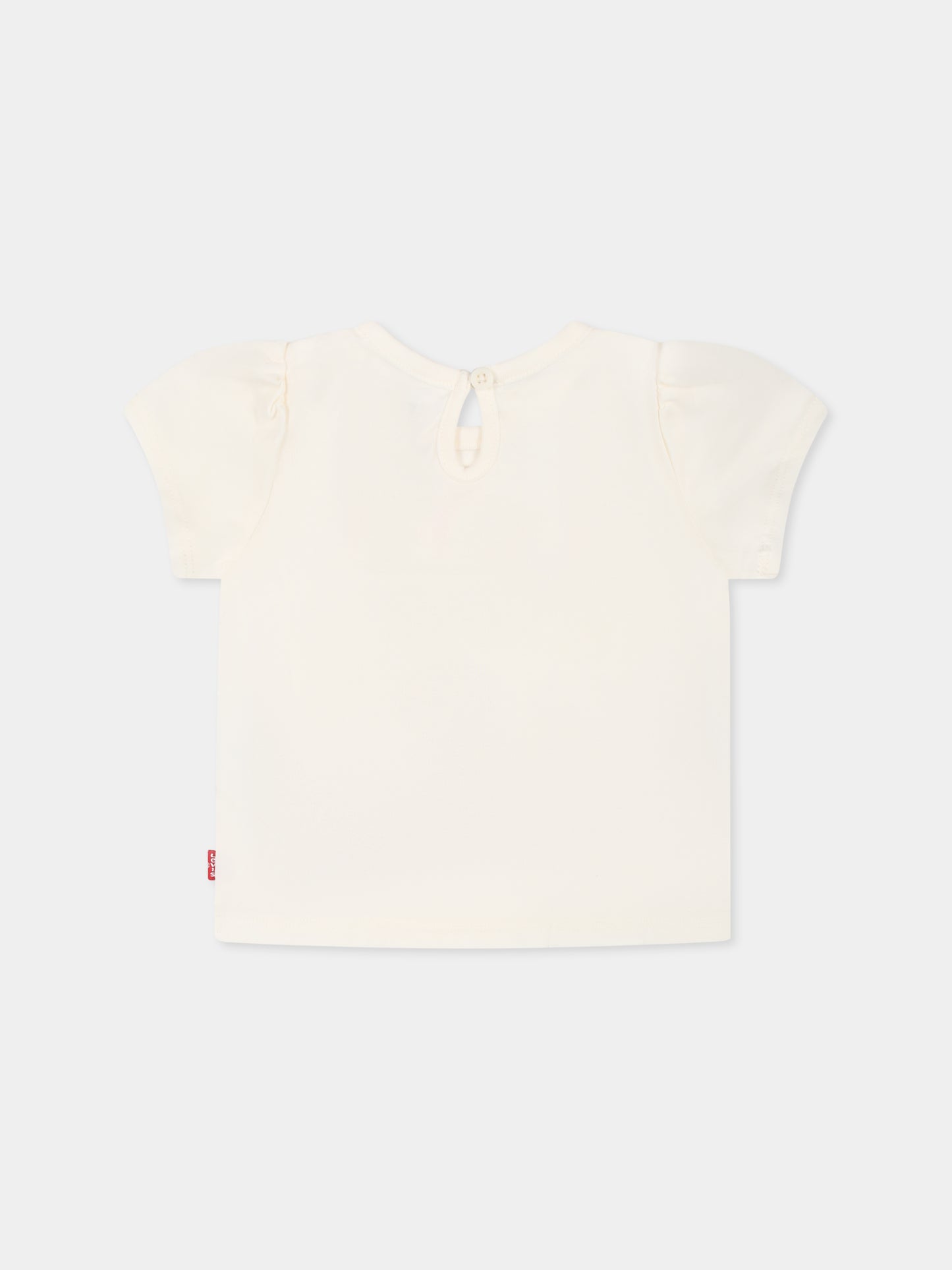 T-shirt avorio per neonata con orsetto,Levi's Kids,M401 W86