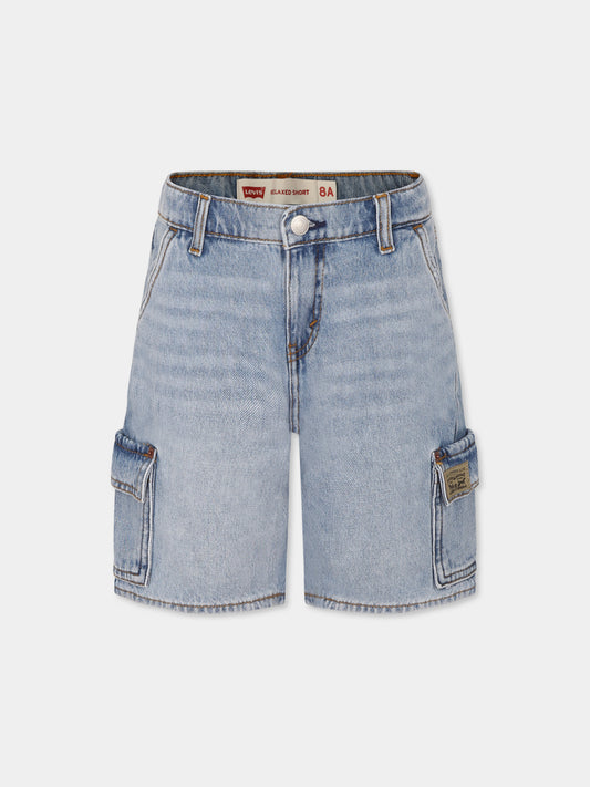 Shorts denim per bambino con logo,Levi's Kids,M377 L9K