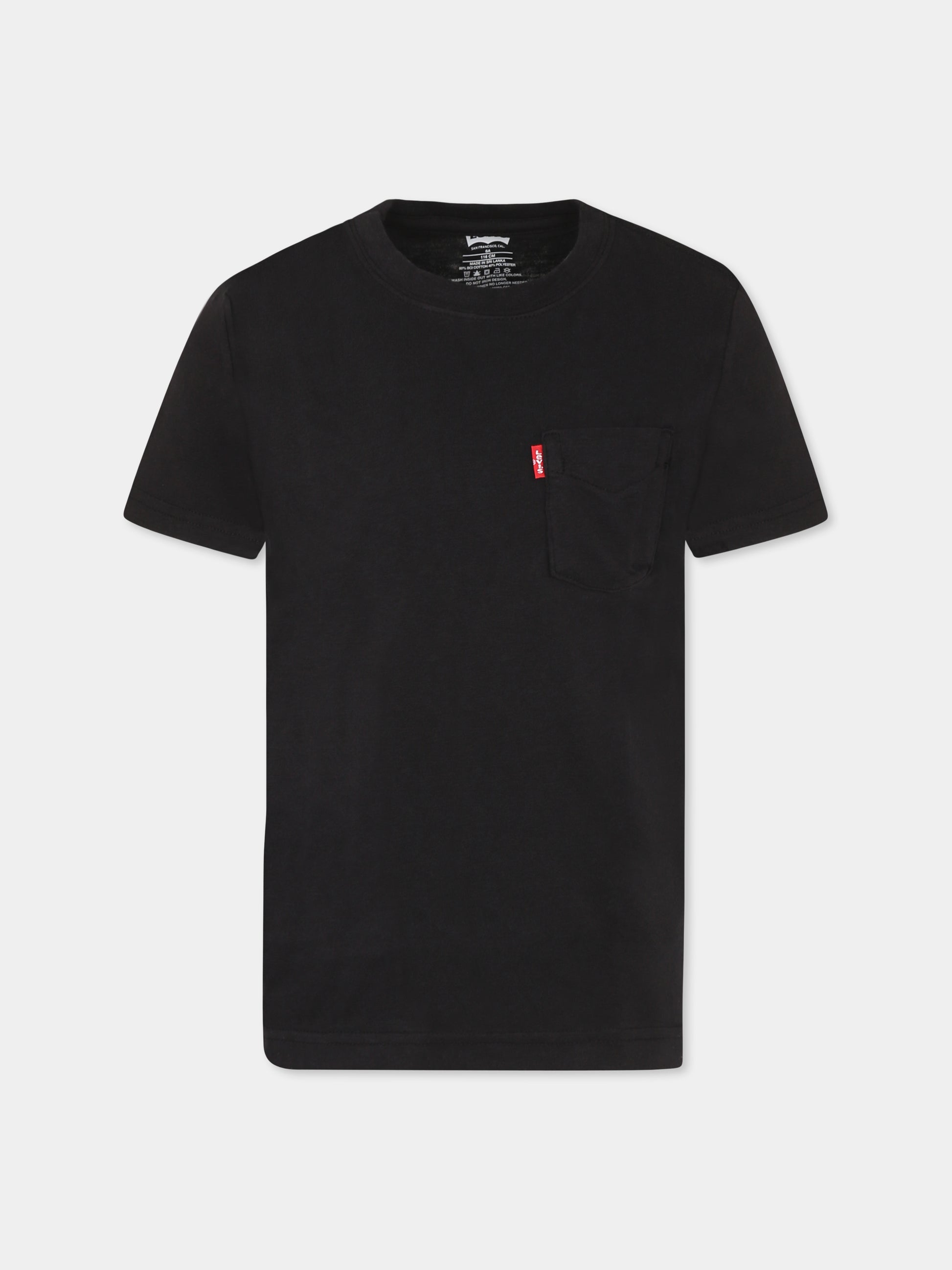 T-shirt nera per bambino,Levi's Kids,M359 G52