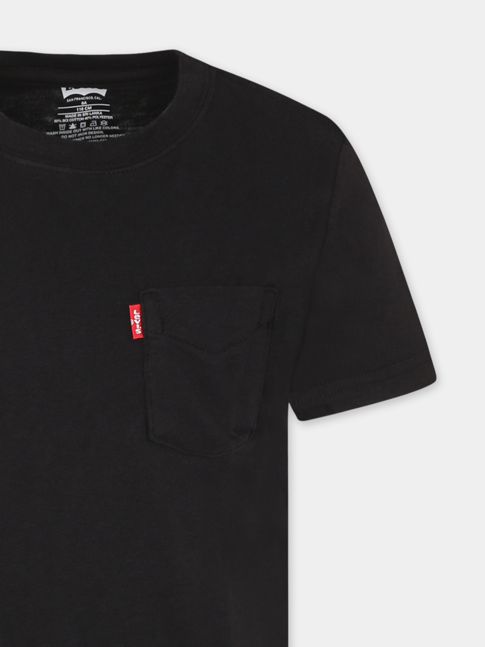 T-shirt nera per bambino,Levi's Kids,M359 G52