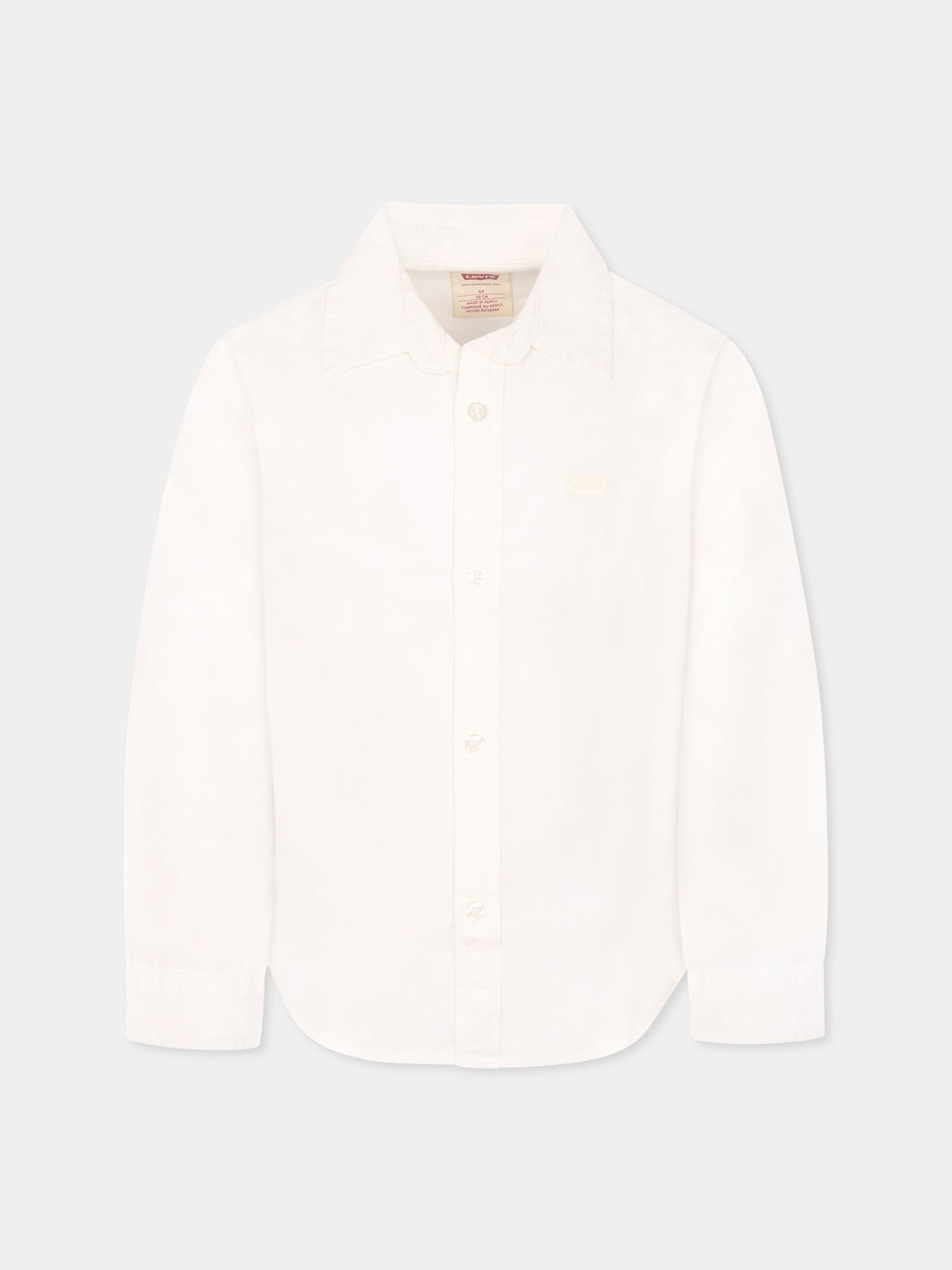 Camicia bianca per bambino con logo,Levi's Kids,N129 W1T