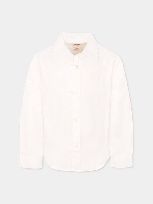 Camicia bianca per bambino con logo,Levi's Kids,N129 W1T