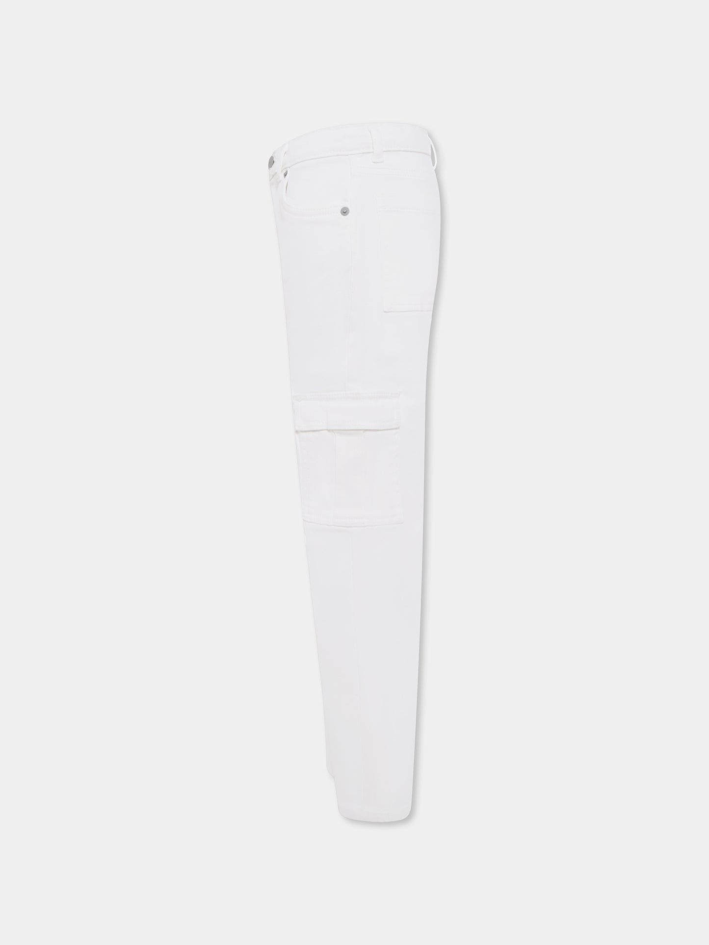 Jeans bianchi per bambina con logo,Levi's Kids,K991 X38