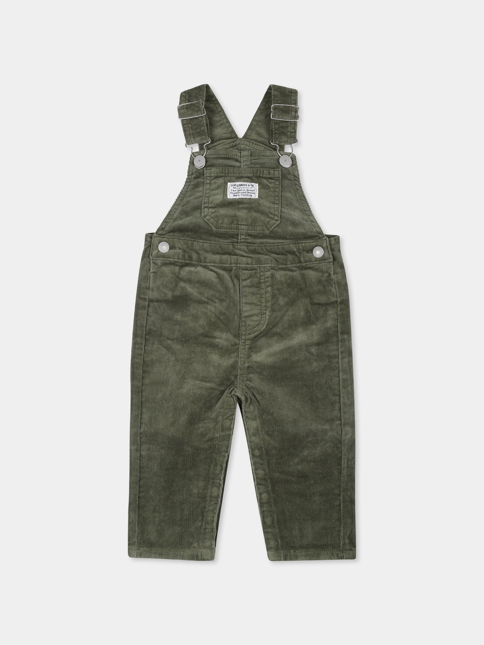 Salopette verde per neonati con logo,Levi's Kids,23WLK6EJ335 E6U