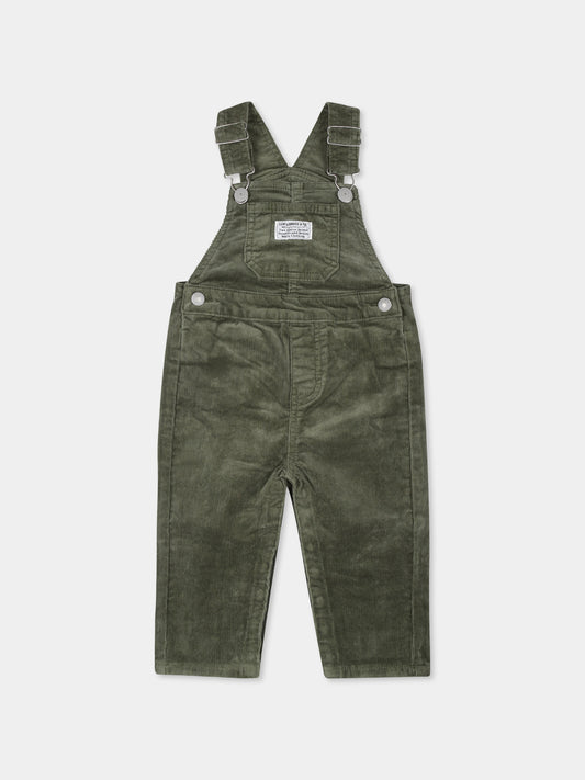 Salopette verde per neonati con logo,Levi's Kids,23WLK6EJ335 E6U