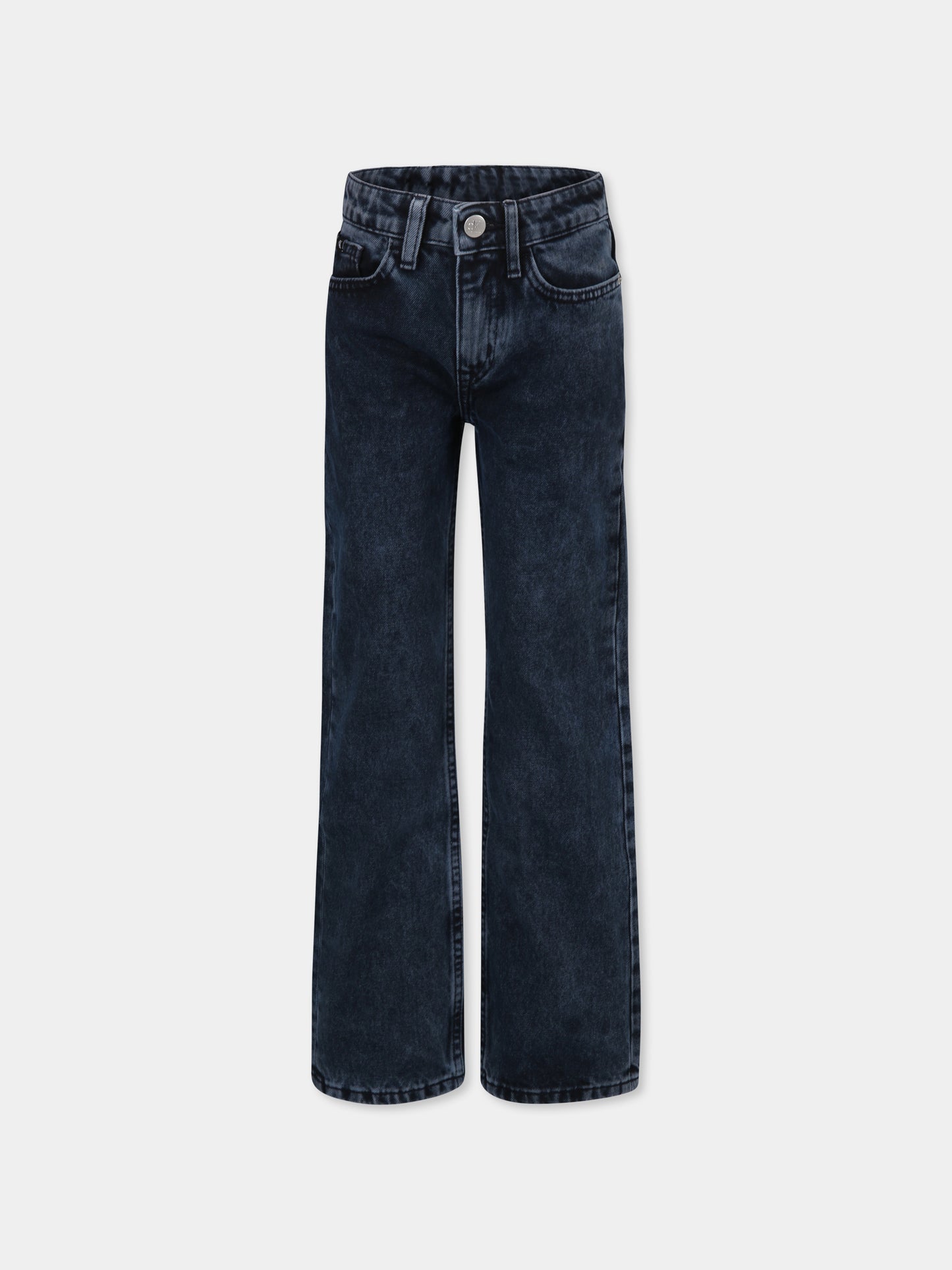 Jeans blu per bambina con logo,Calvin Klein Kids,23FCKIG0IG02271 1BJ