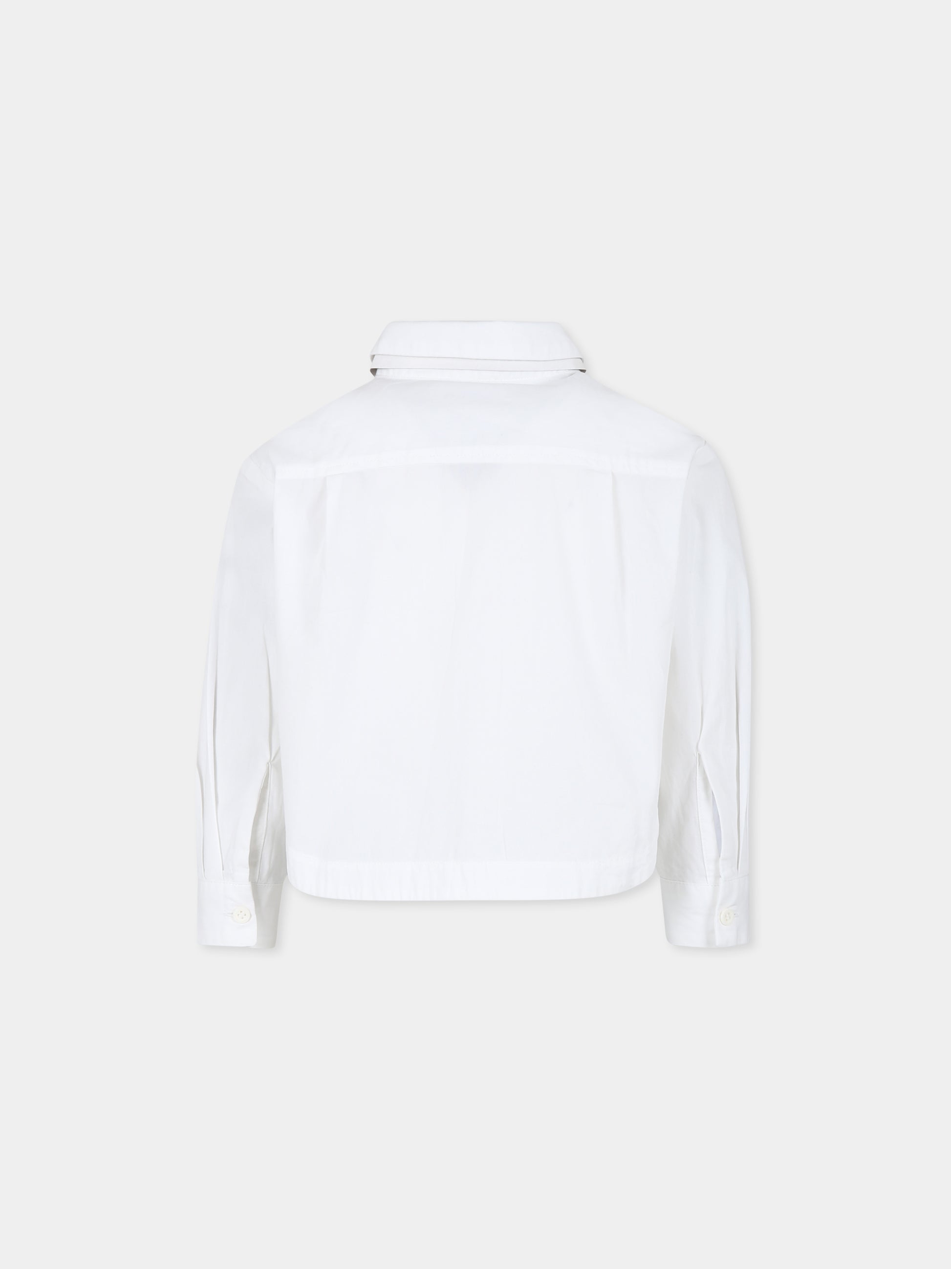 Camicia bianca per bambino con logo,Calvin Klein Kids,23FCKIG0IG02331 YAF