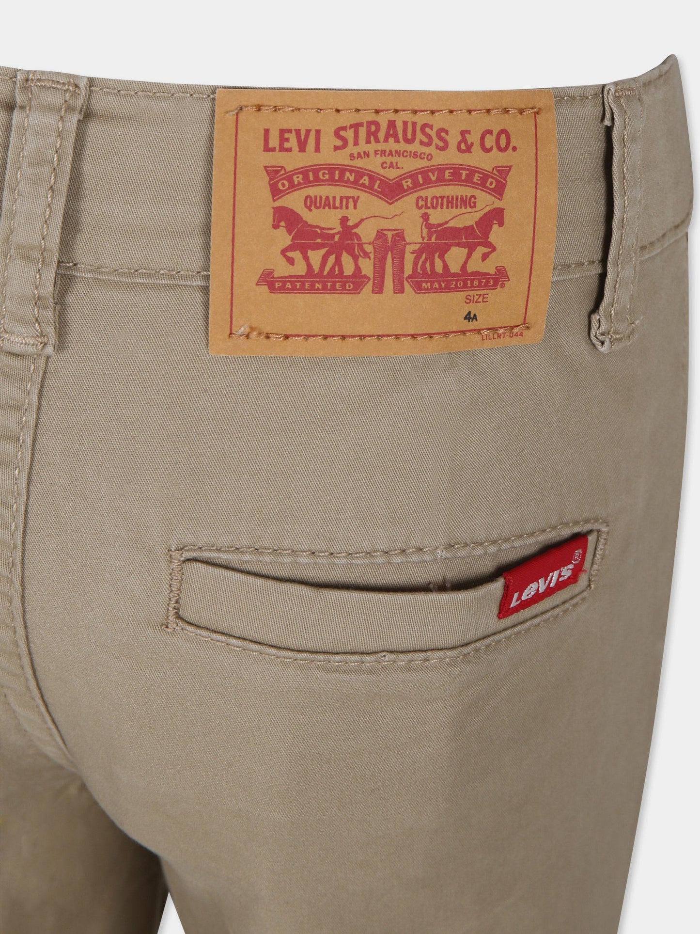 Pantaloni marroni per bambino con logo,Levi's Kids,24S24SMLK8EK792 Y16