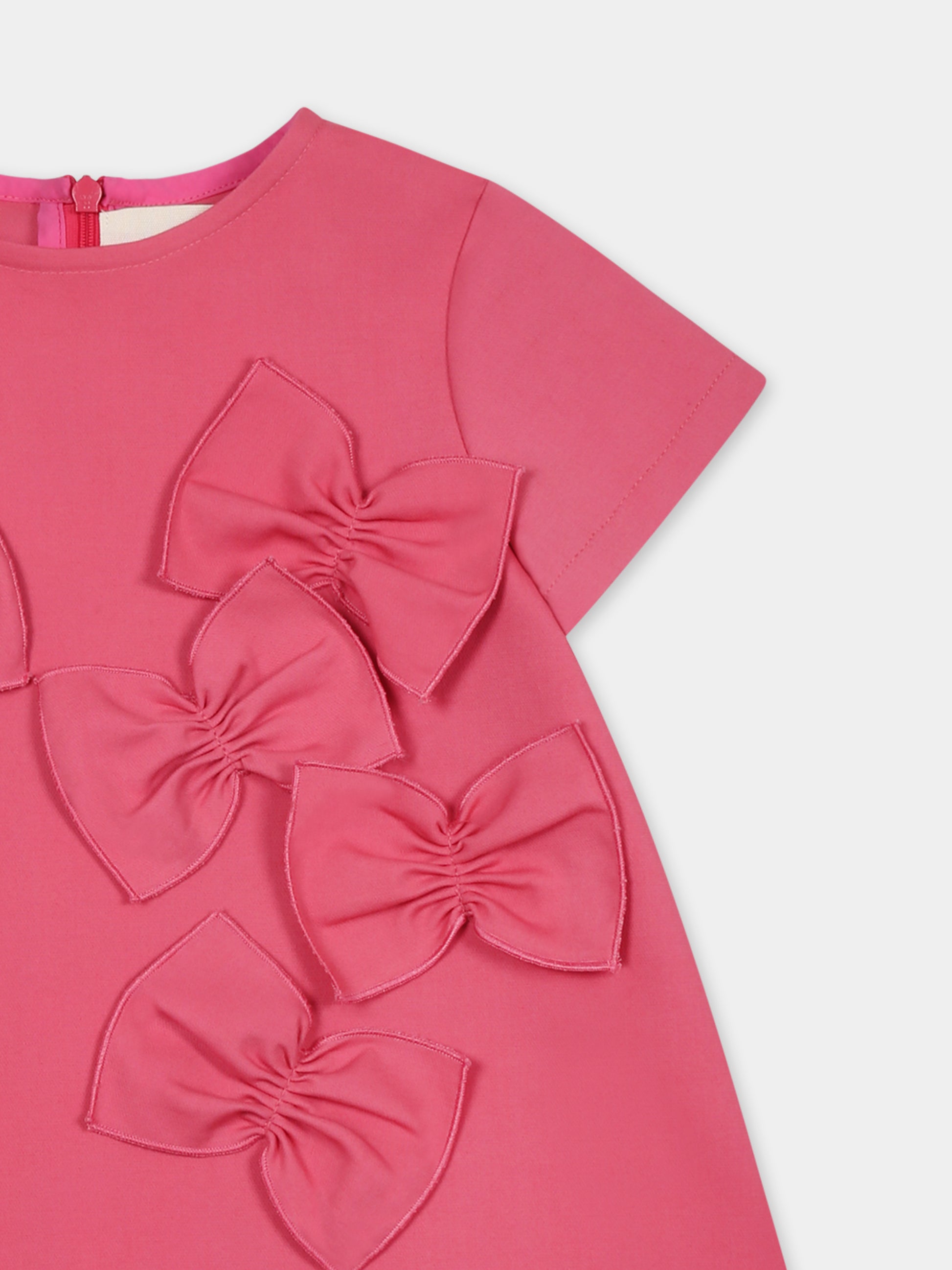 Vestito fucsia per neonata con fiocchi,Simonetta,SW1061 S0201 51F