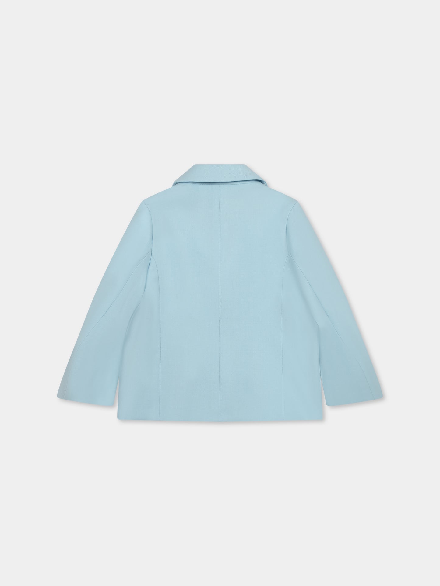 Giacca celeste per neonato,Balmain Kids,BW2504 I0196 60AOR