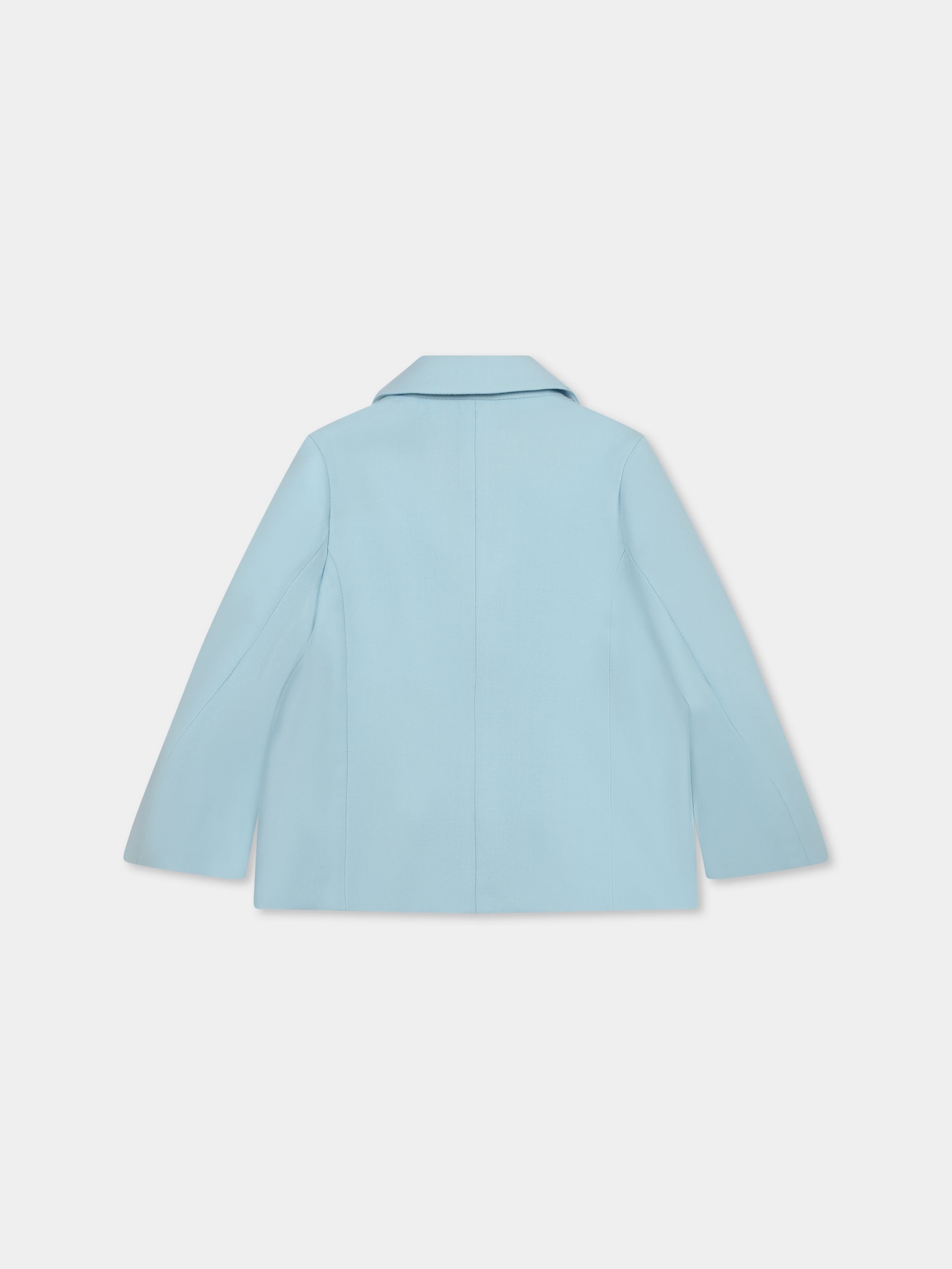 Giacca celeste per neonato,Balmain Kids,BW2504 I0196 60AOR