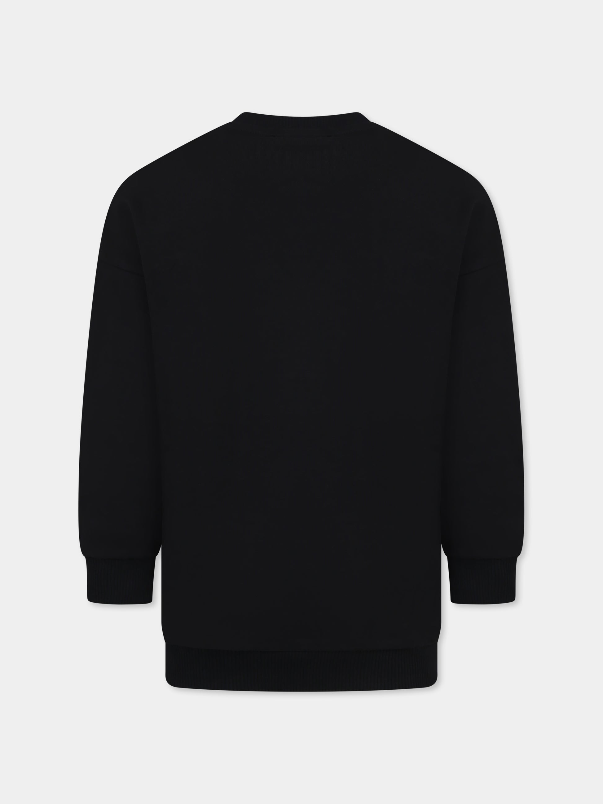 Felpa nera per bambini con logo,Balmain Kids,BW4P70 Z1753 930BC