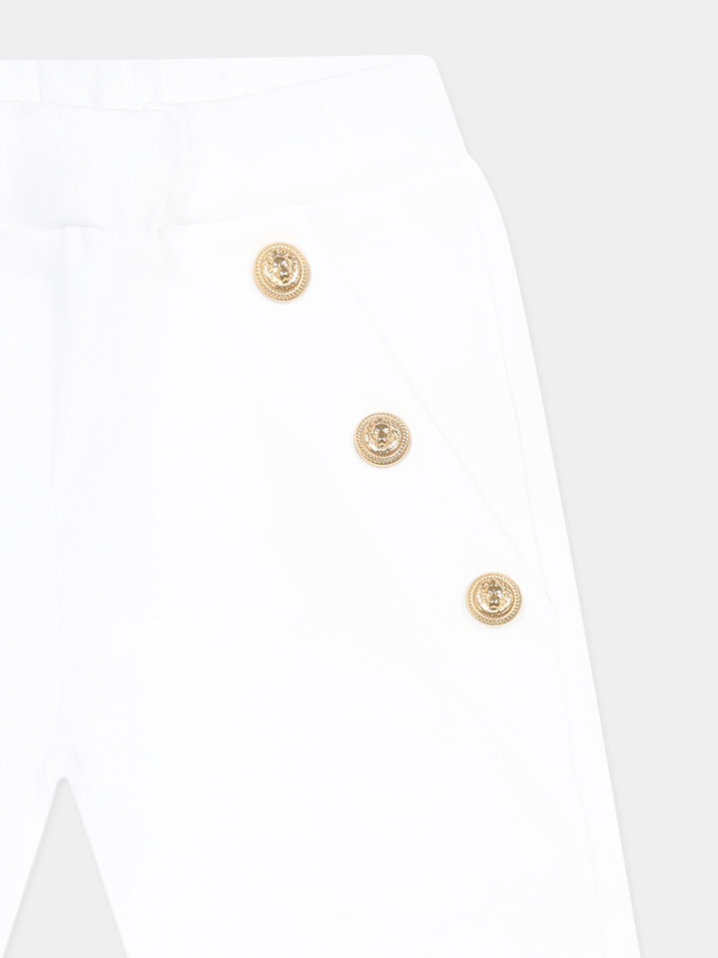 Pantaloni bianchi per neonata,Balmain Kids,BW6060 Z0081 100OR