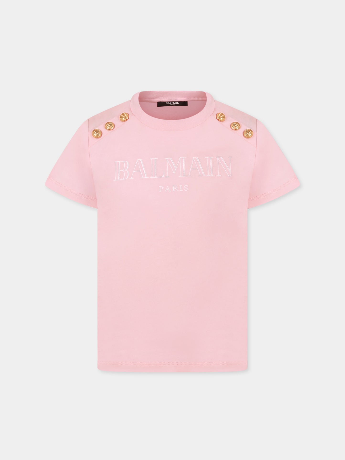 Pink t-shirt for girl with logo