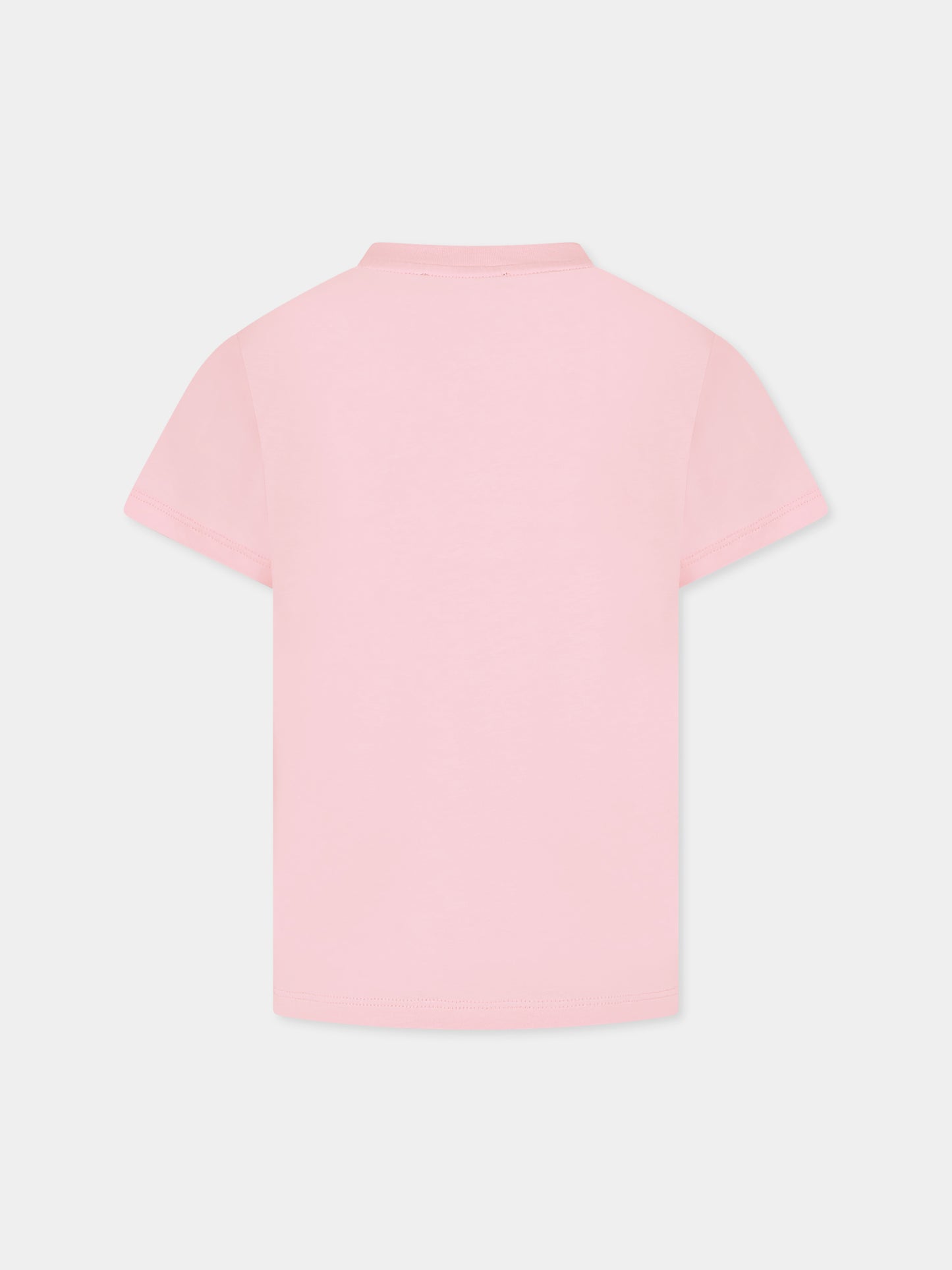 Pink t-shirt for girl with logo