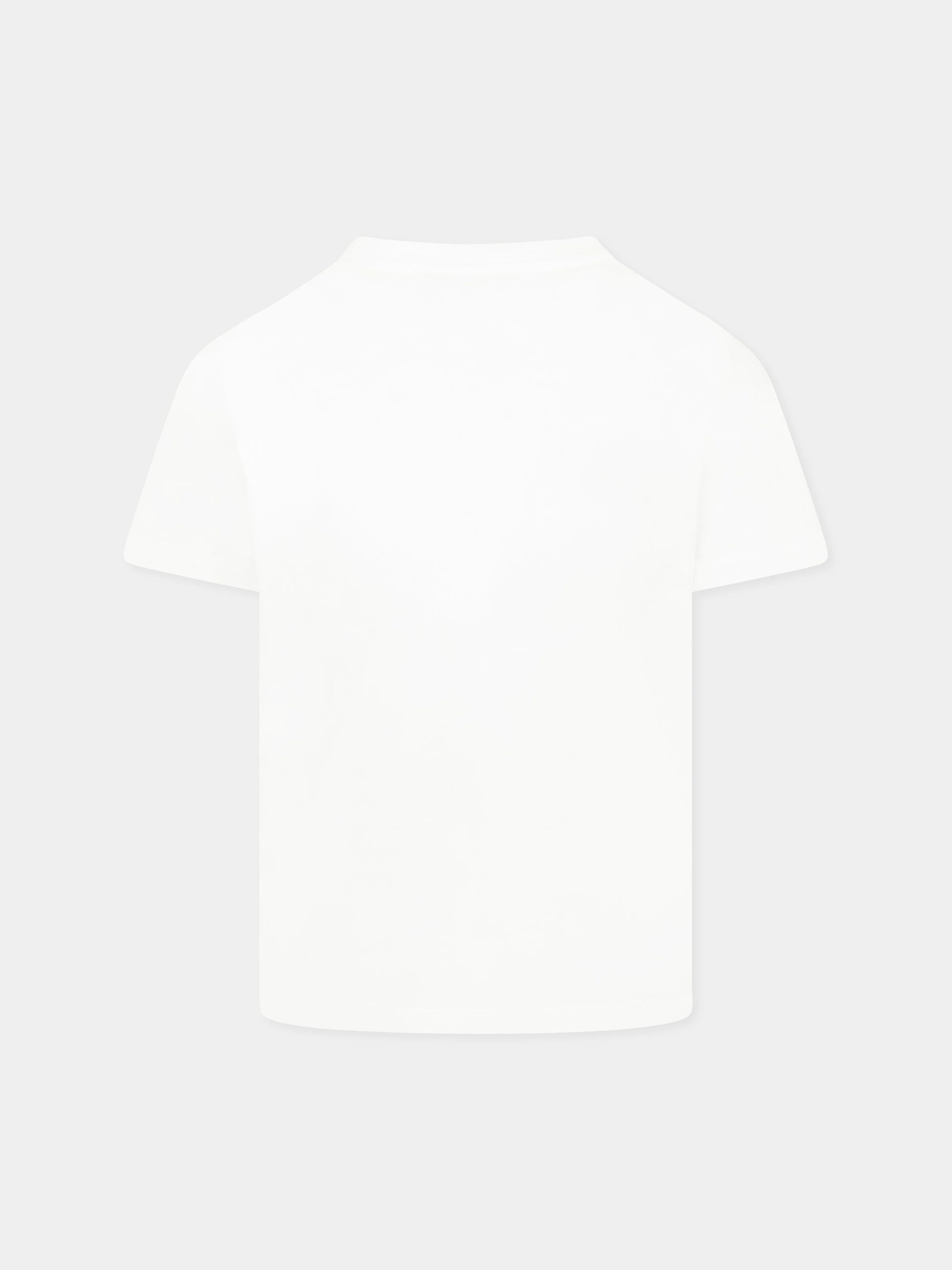 T-shirt bianca per bambini con logo,Balmain Kids,BW8P11 Z0116 100NE