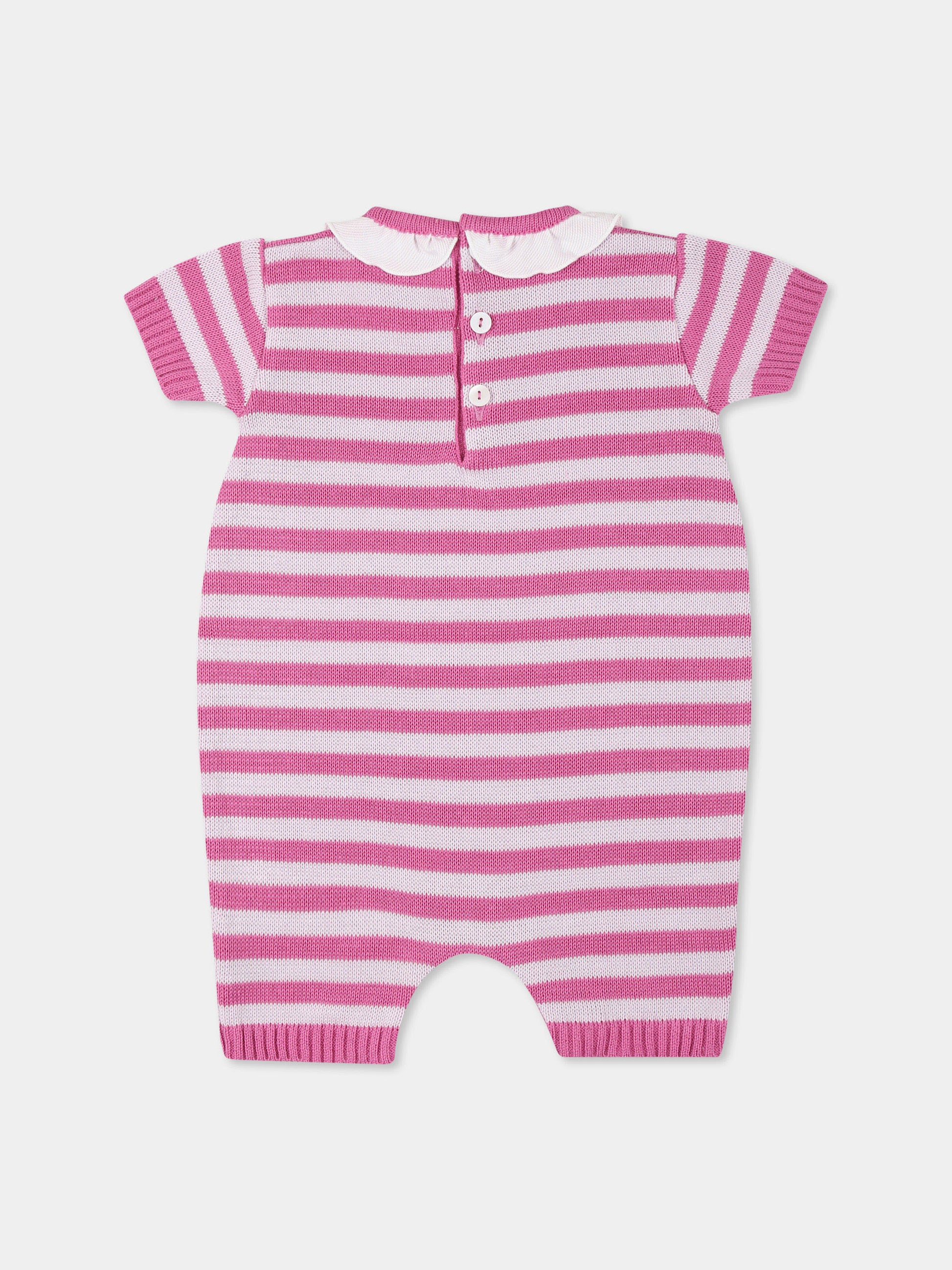 Pagliaccetto fucsia per neonata,Little Bear,1122 PEONIA/GLICINE