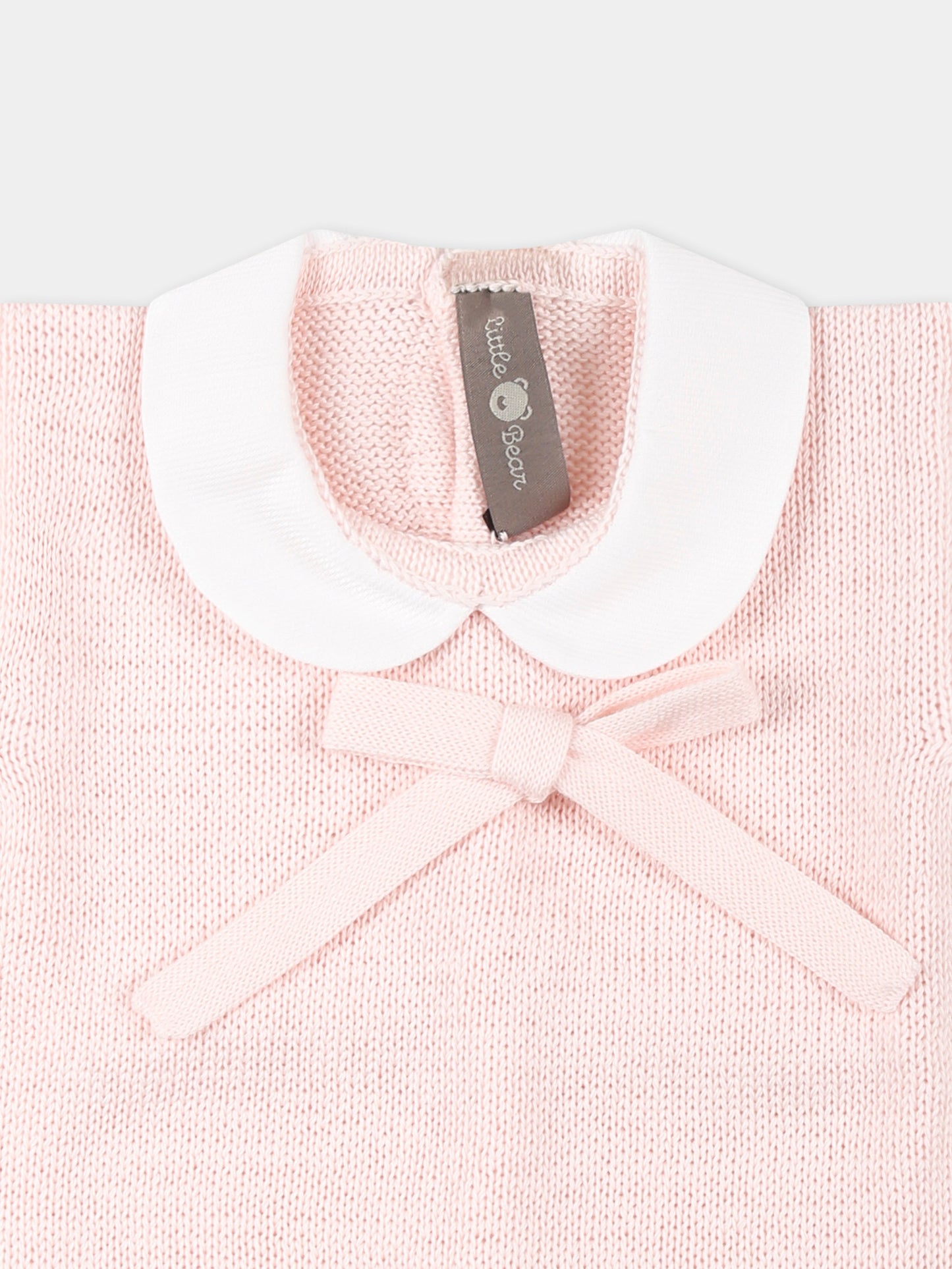 Maglione rosa per neonata con fiocco,Little Bear,1010 CIPRIA