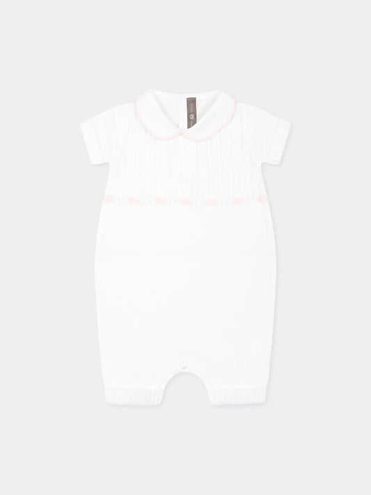 White romper for baby girl
